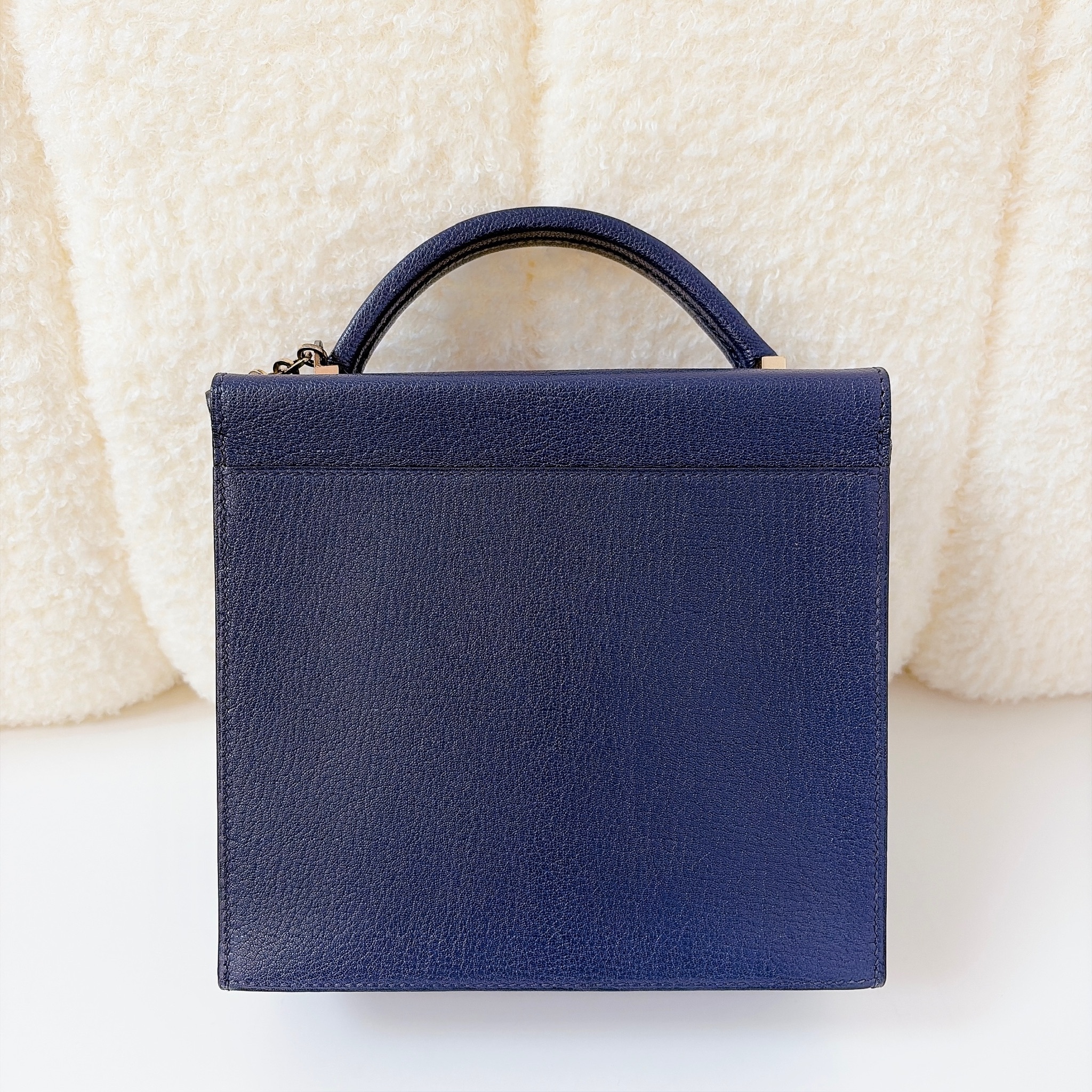 Hermès Cinhetic Box Bag - Deep Blue / GHW