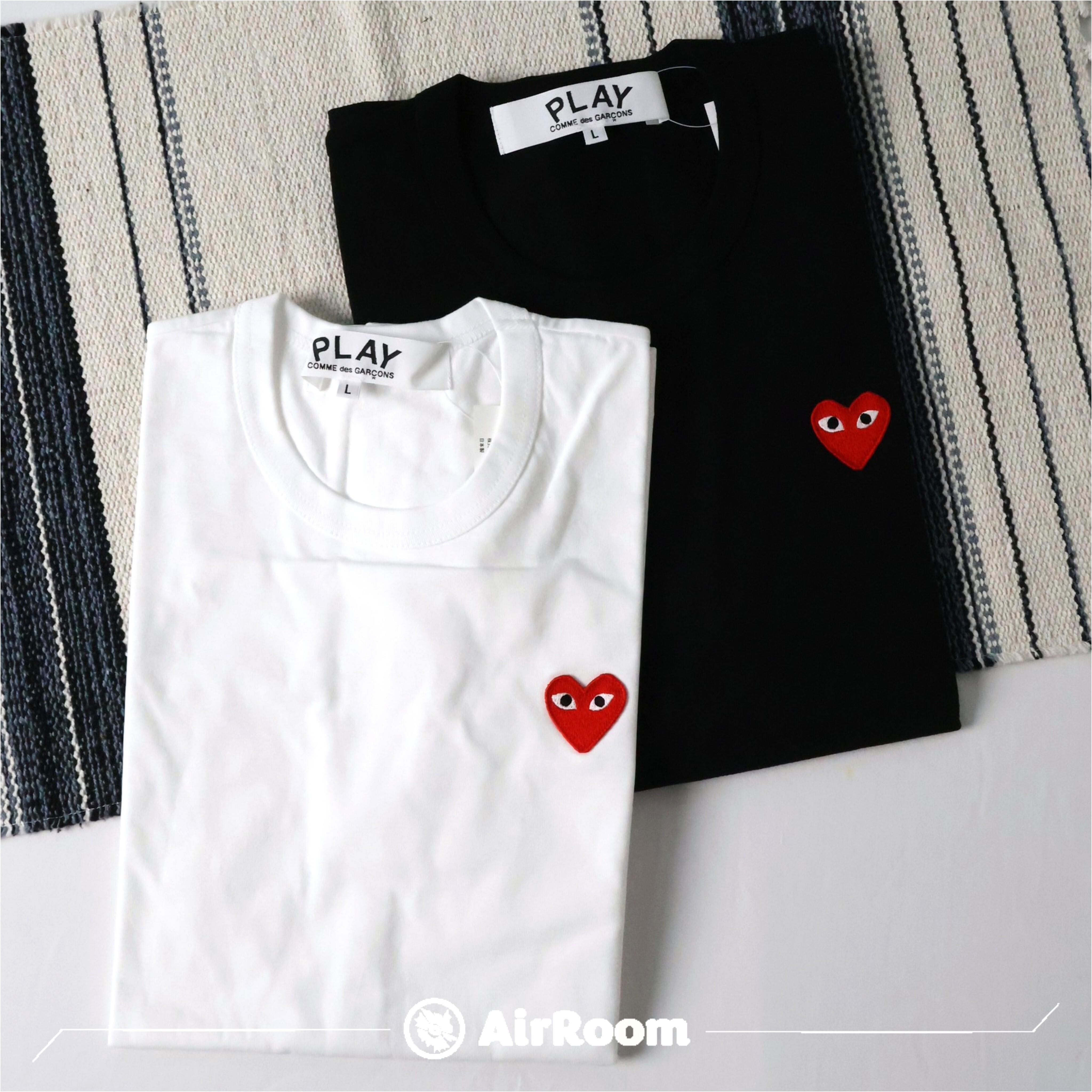 『代購+現貨商品』COMME des GARCONS PLAY Tee 川久保玲 短T 小紅愛心 刺繡 男女 黑白 現貨 AX-T108-051