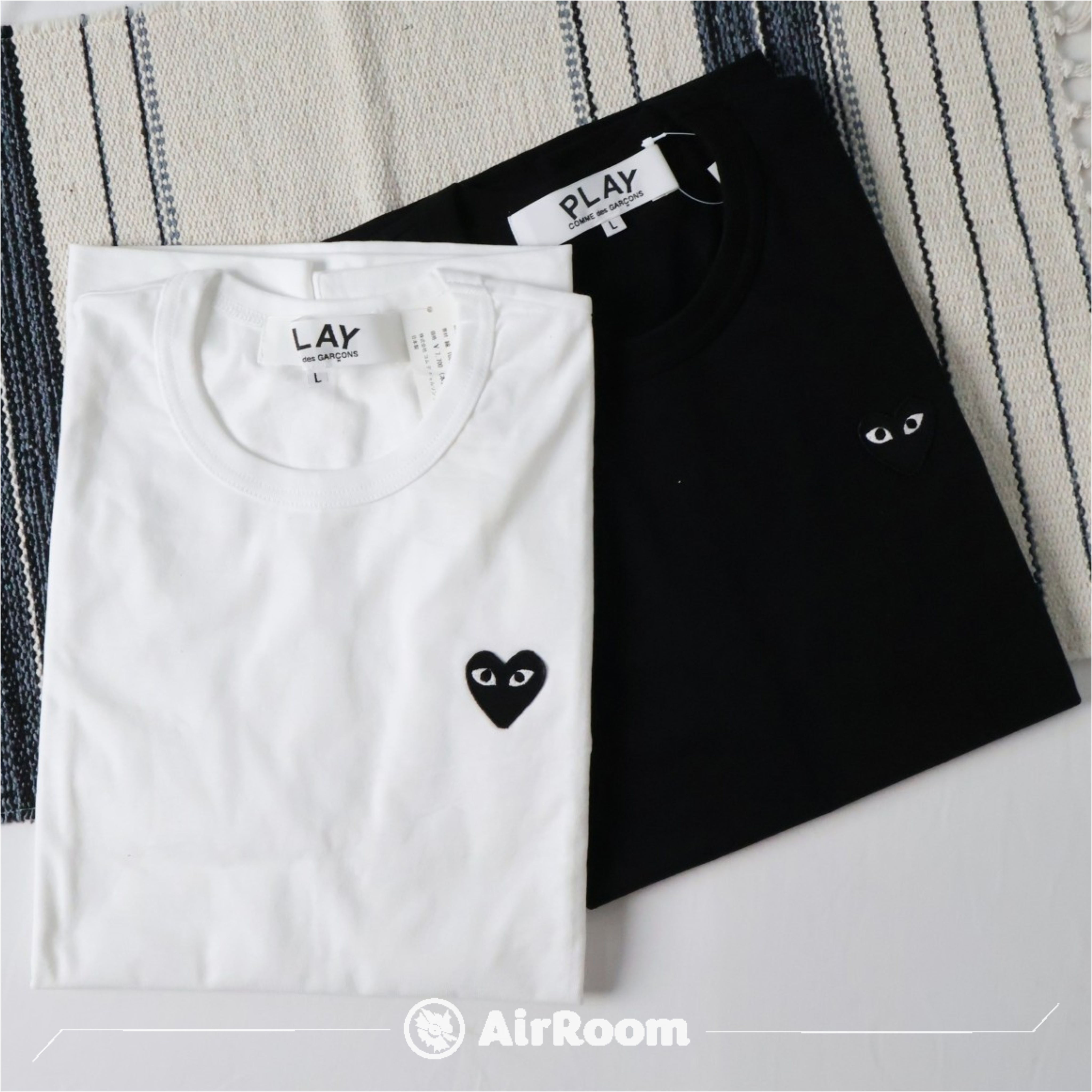 『代購+現貨商品』COMME des GARCONS Short PLAY 短T Tee 川久保玲 小黑愛心 刺繡 3色 現貨 AX-T064-051 / AX-T076-051