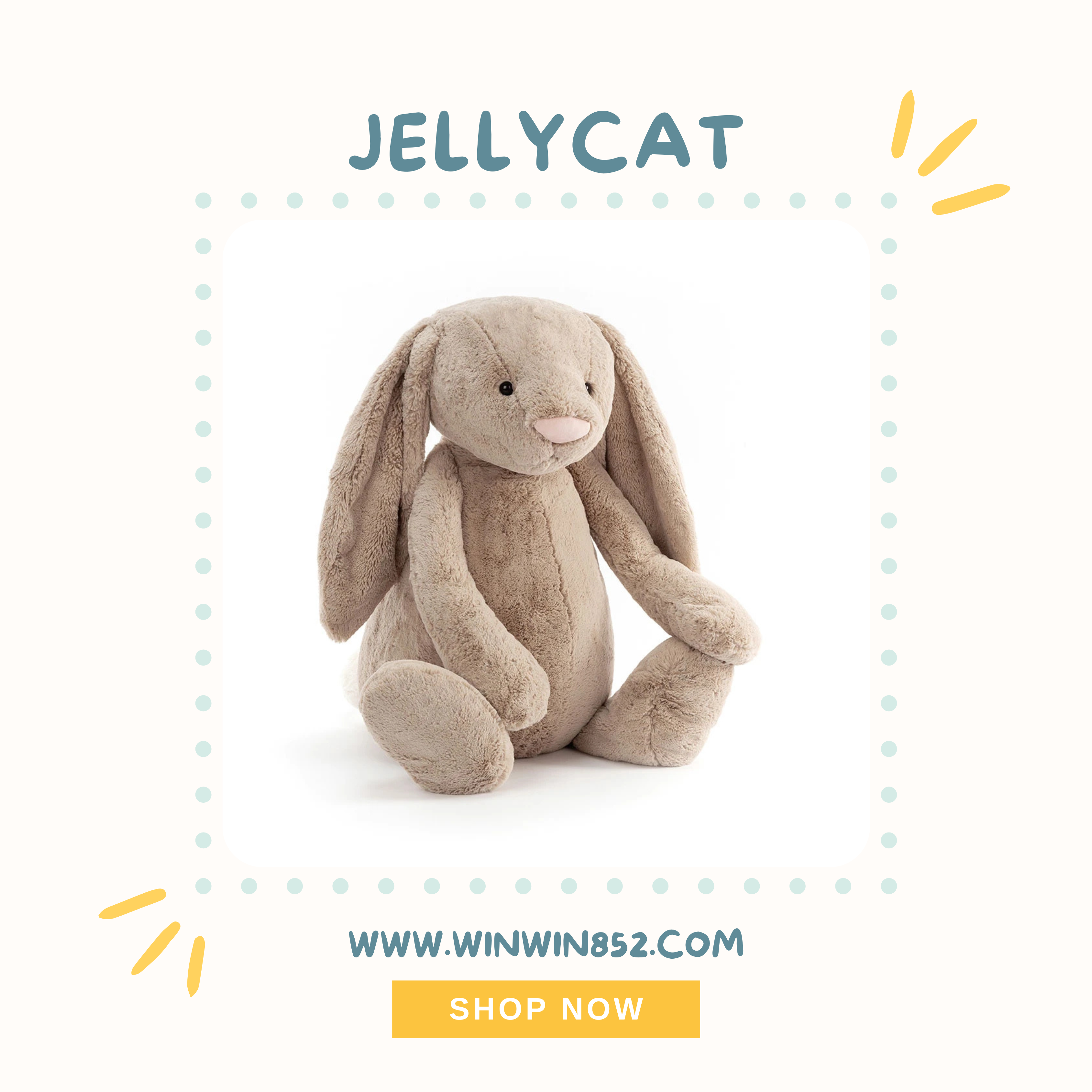 Jellycat Bashful Beige Bunny Giant 94cm
