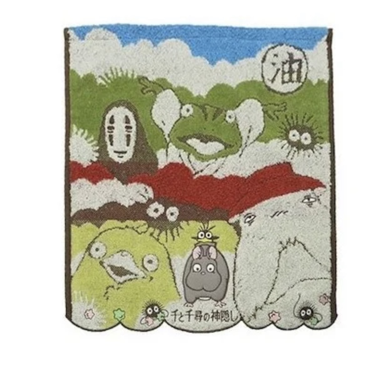 JP 千與千尋 刺繡柔軟吸水大方巾 35x35 防臭抗菌 1749 TK260603