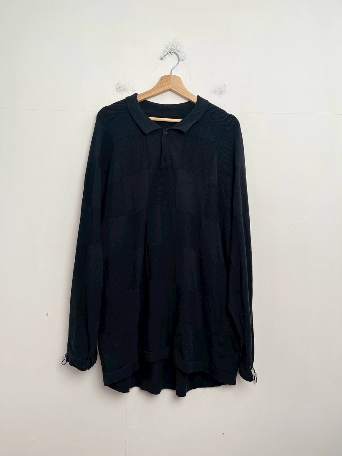 GOOPiMADE x T9G x AES “G.A.T-01K” Checkerboard Knit Polo Shirt SIZE 3