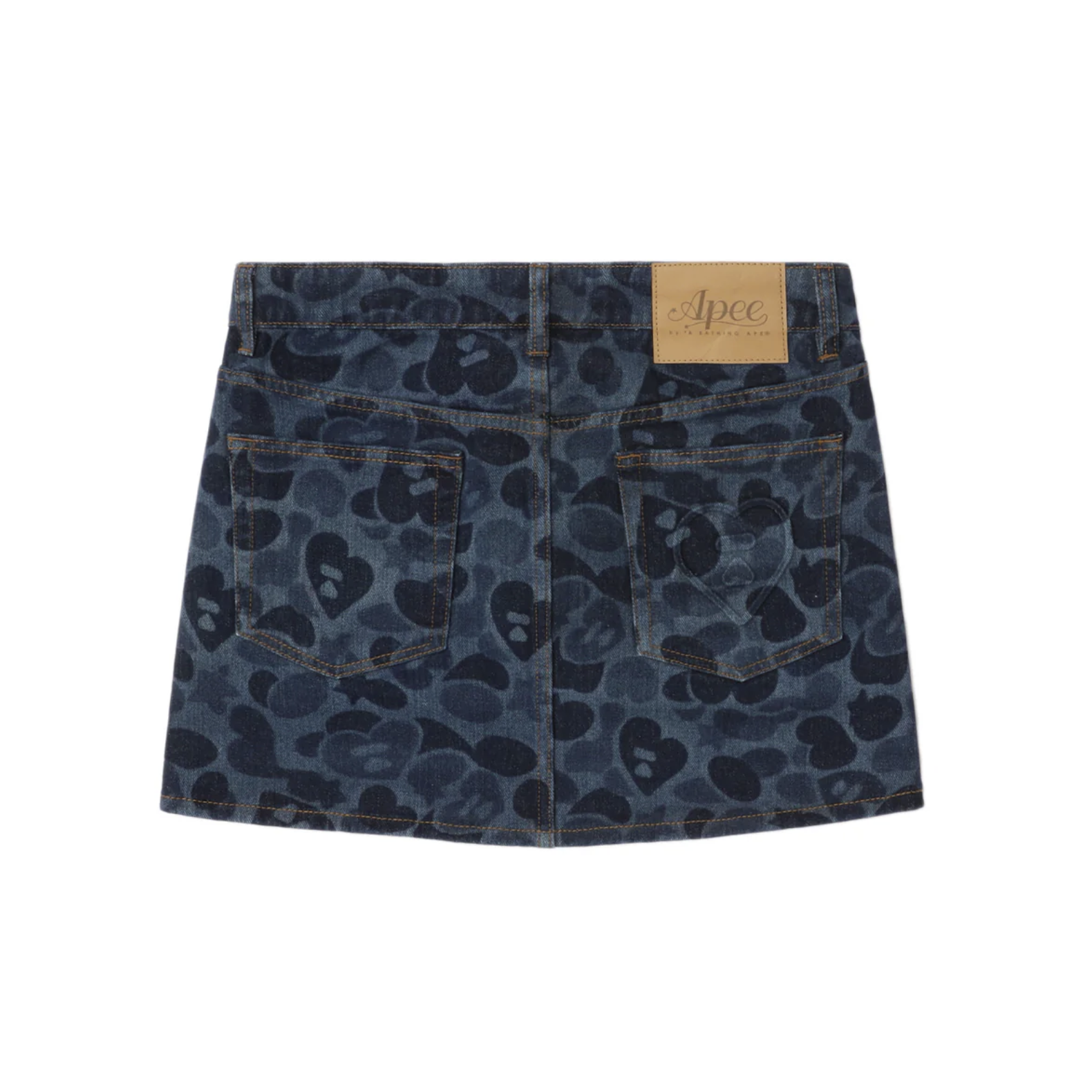 -(B5b04)-APEE CAMO DENIM MINI SKIRT 丹寧迷彩 短裙-AS516A6