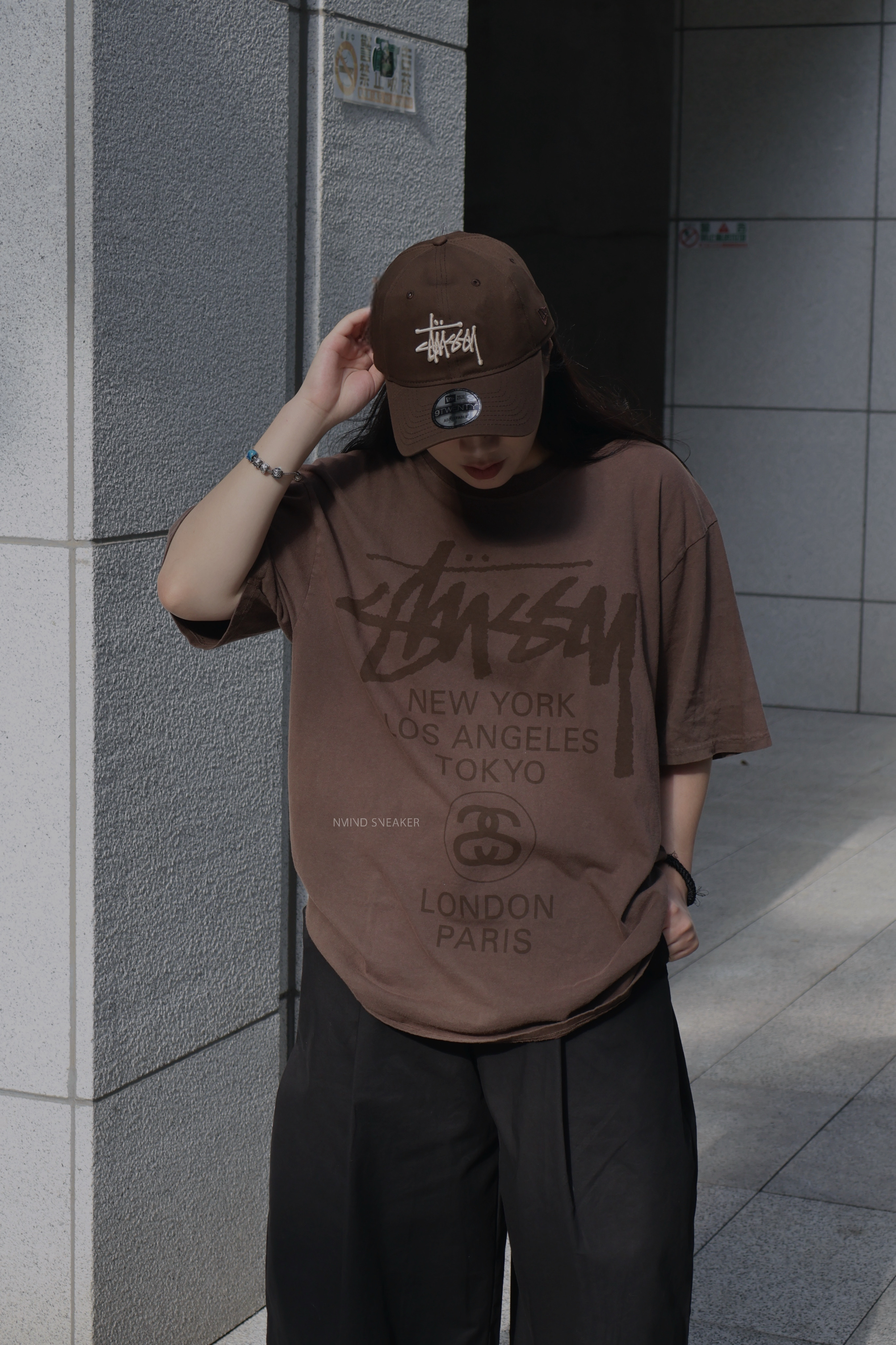 <快速出貨> Stussy 超級經典 World Tour 短踢 黑/棕
