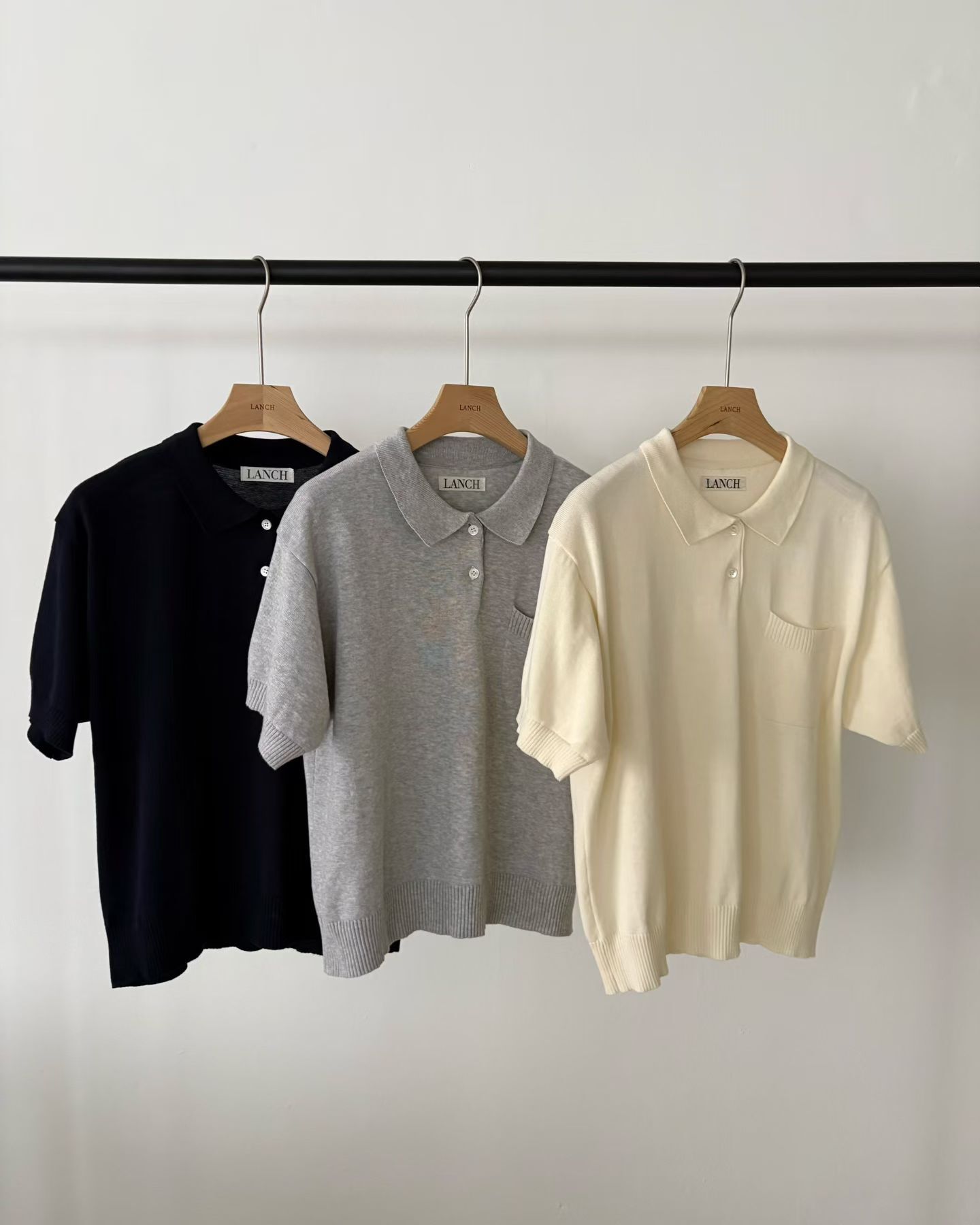 PE6313 單口袋翻領軟綿Tee
