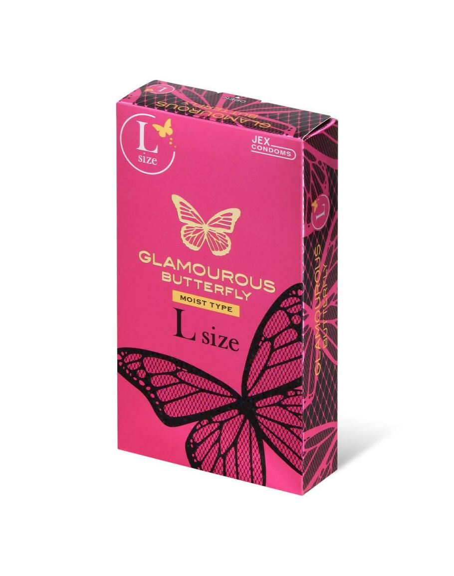 JEX 魅力蝴蝶 滋潤型大碼 8 片裝 乳膠安全套