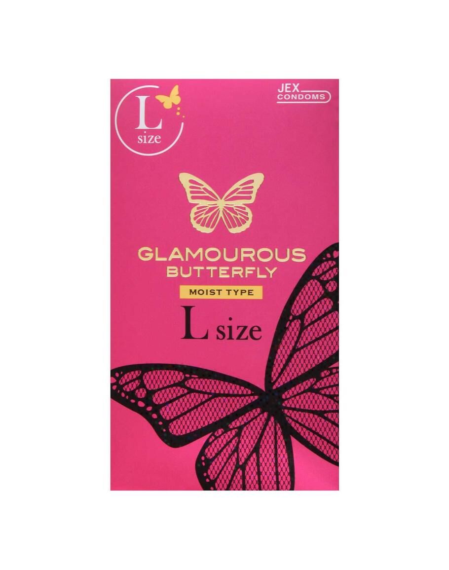 JEX 魅力蝴蝶 滋潤型大碼 8 片裝 乳膠安全套