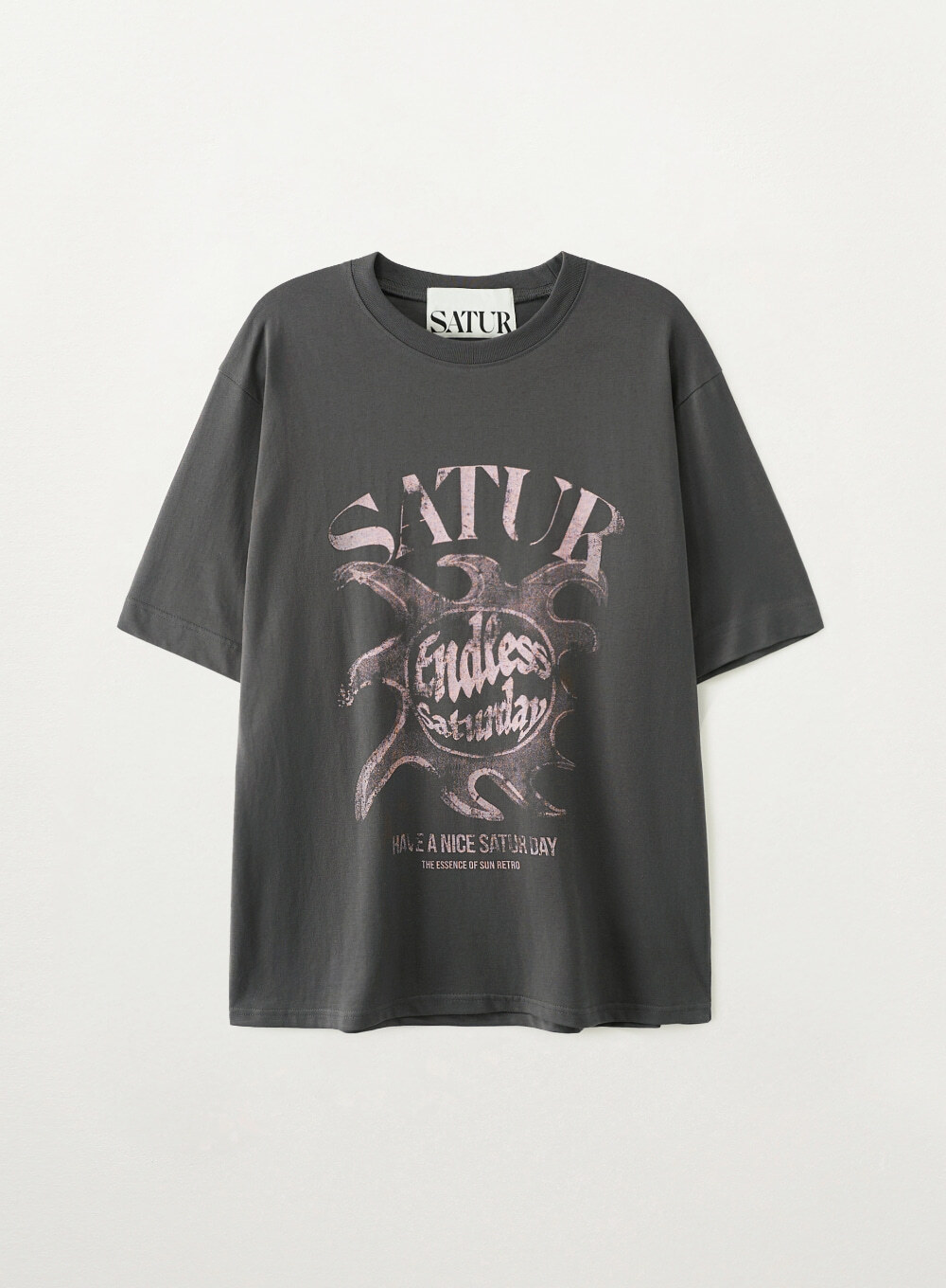 【直播】SATUR LX060418 男裝太陽復古圖案短袖上衣(SA262MTS13)