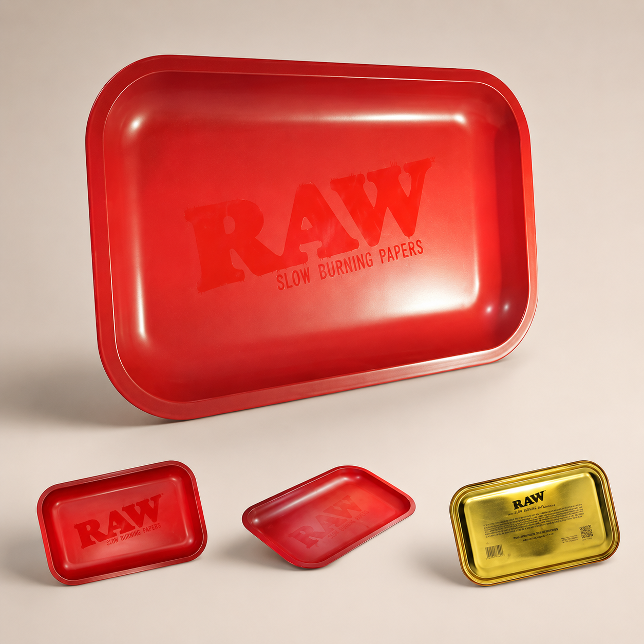 🇪🇸 RAW Matte Red Rolling Tray 消光紅 金屬捲菸盤