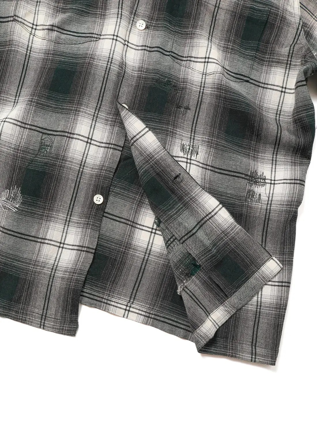 BOWWOW 2026 REMADE RAYON PLAID SHIRT CRASH AGED - PRE ORDER ITEM (預訂中)