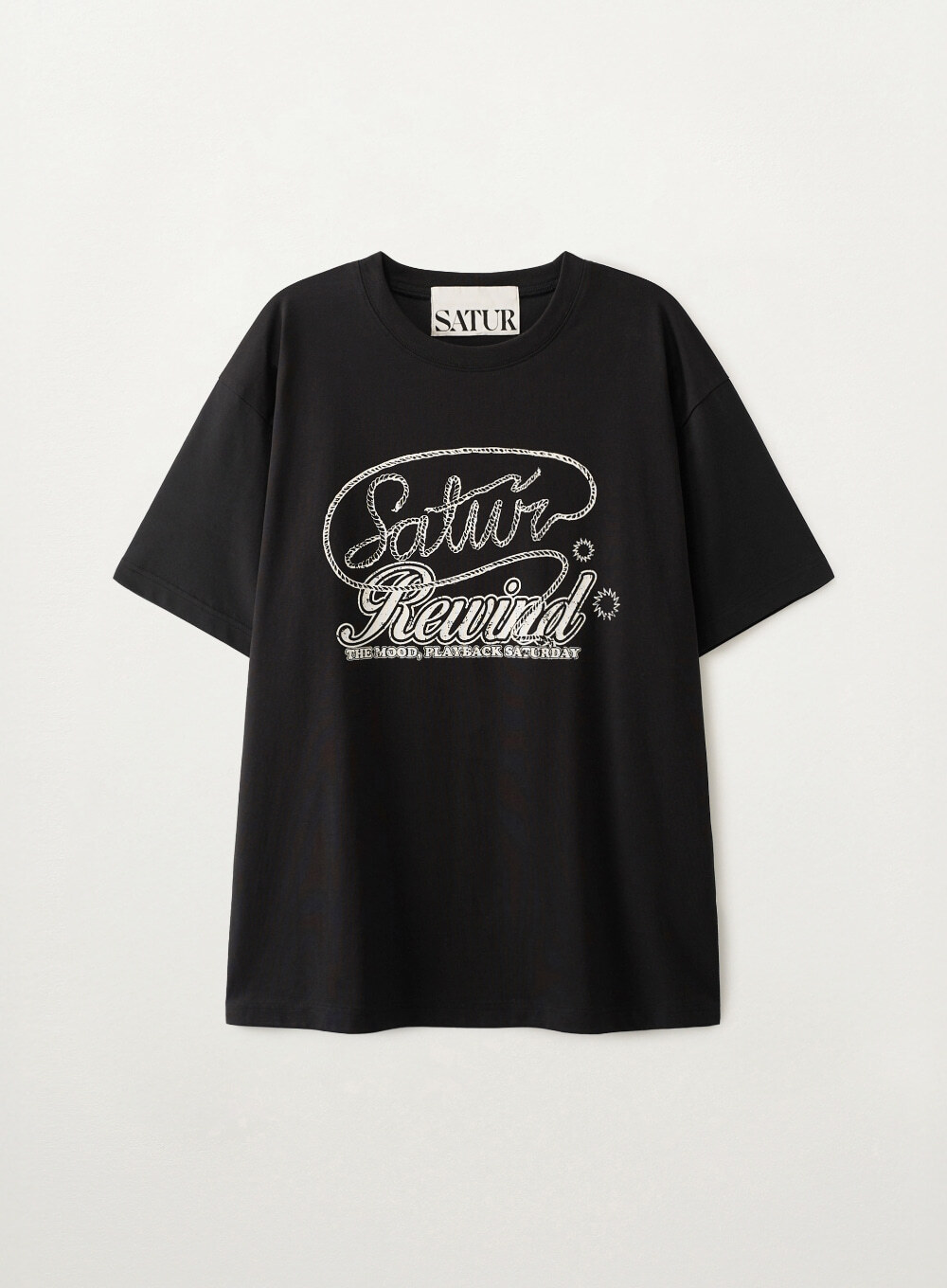 【直播】SATUR LX060420 男女同款 Rewind 寬鬆短袖上衣（SA262UTS05）
