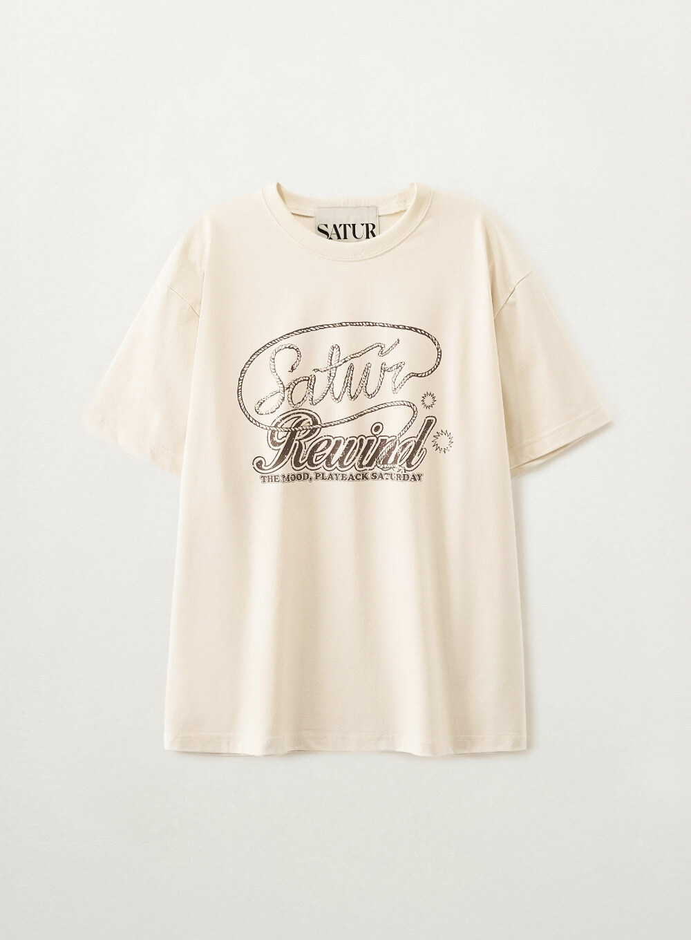 【直播】SATUR LX060420 男女同款 Rewind 寬鬆短袖上衣（SA262UTS05）