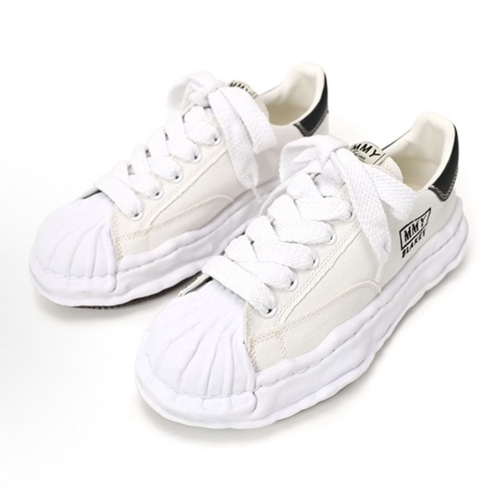 -(A7c)-MIHARA YASUHIRO "BLAKEY" OG SOLE CANVAS LOW-TOP SNEAKER MMY 溶解鞋 白-A08FW735