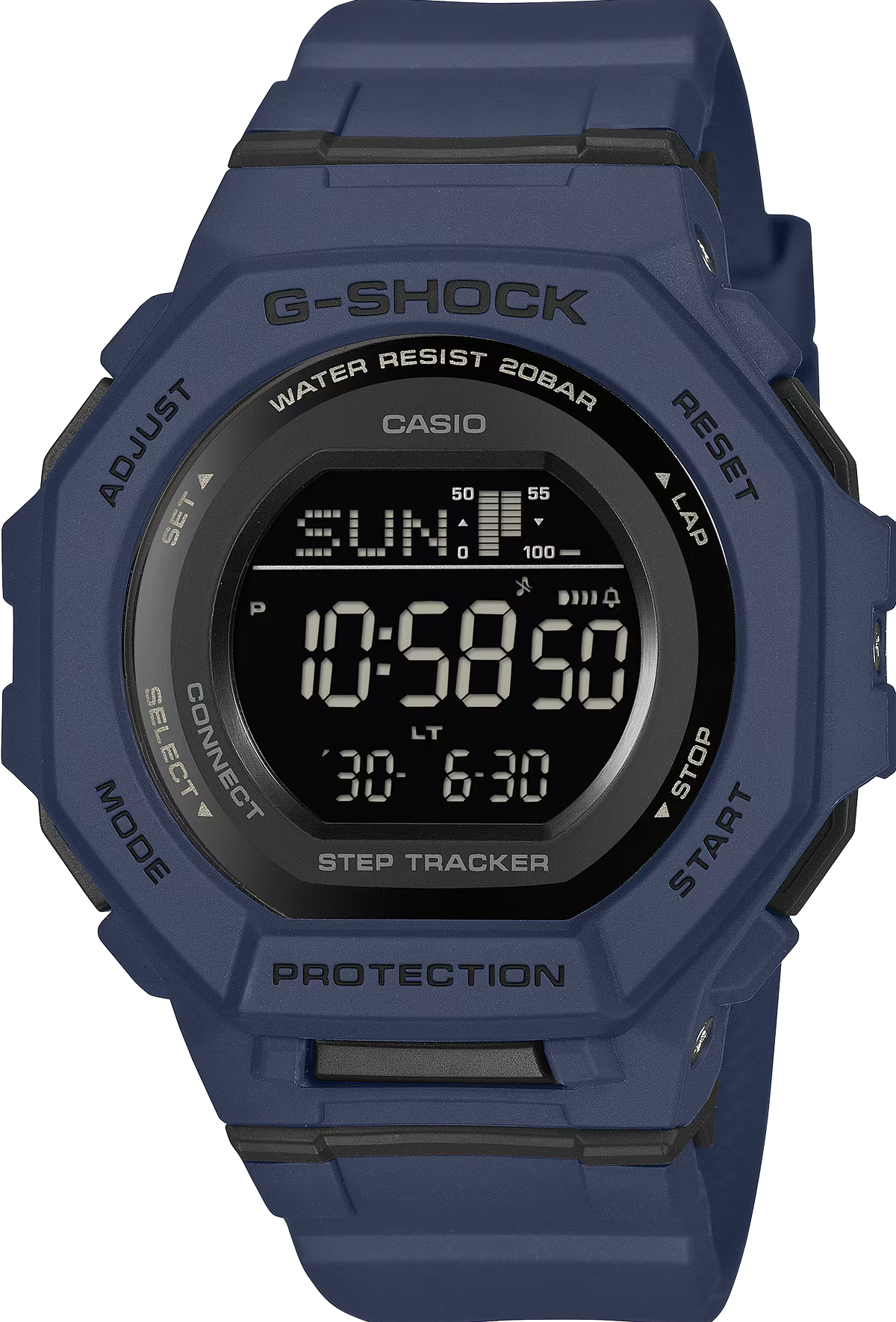 萬年鐘錶 - G-SHOCK  自然色調簡約藍芽計步器防震電子錶 GMD-B300-2 錶徑 : 43.8mm