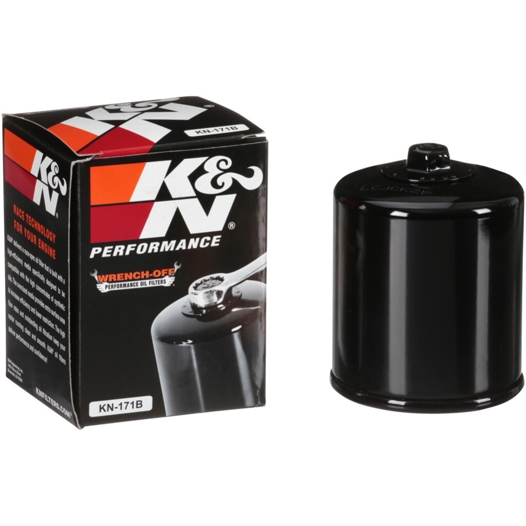 K&N機油芯 KN-171B 低階高流量 舊版 (適用:哈雷FAT BOY/FLHR ROAD KING)
