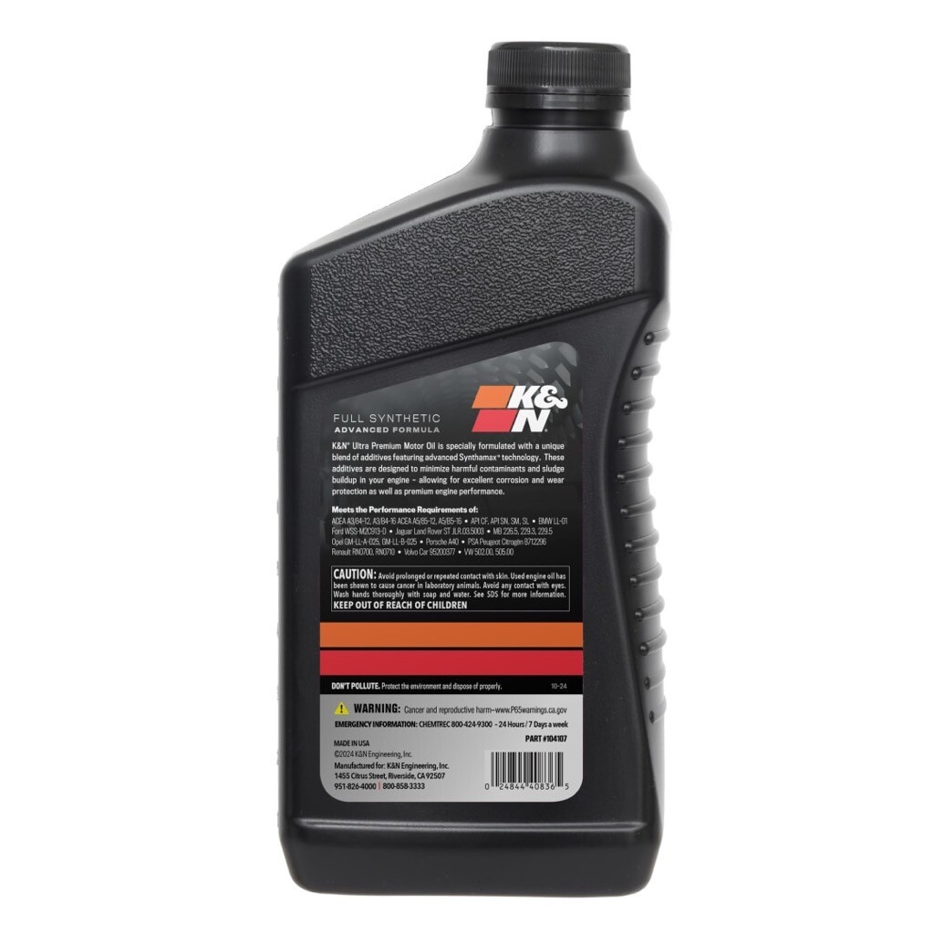 K&N 高性能機油 賽用機油 5W-40 符合以下原廠規範 BMW Ford Jaguar MB Porsche 等