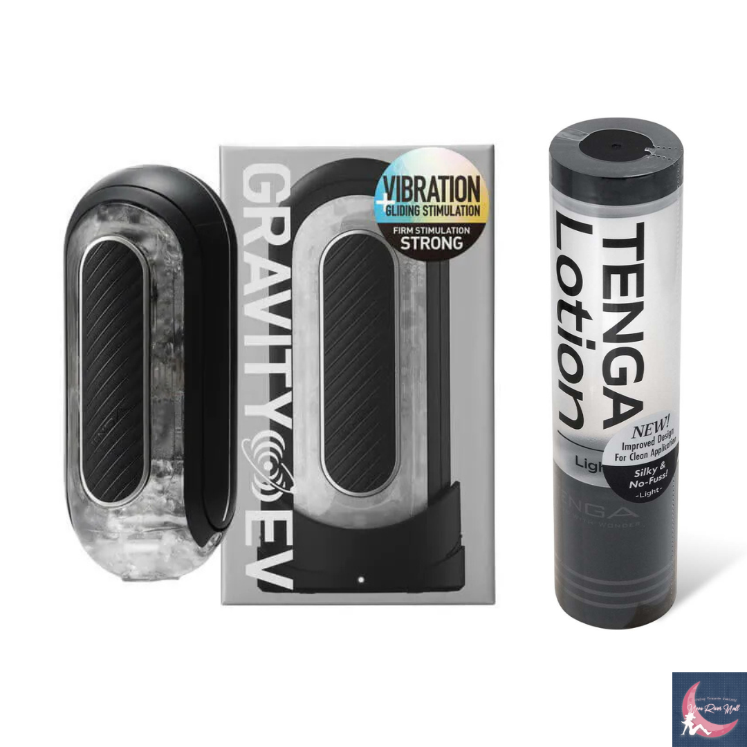 TENGA FLIP 0 (ZERO) GRAVITY ELECTRONIC VIBRATION BLACK & Lotion x 1