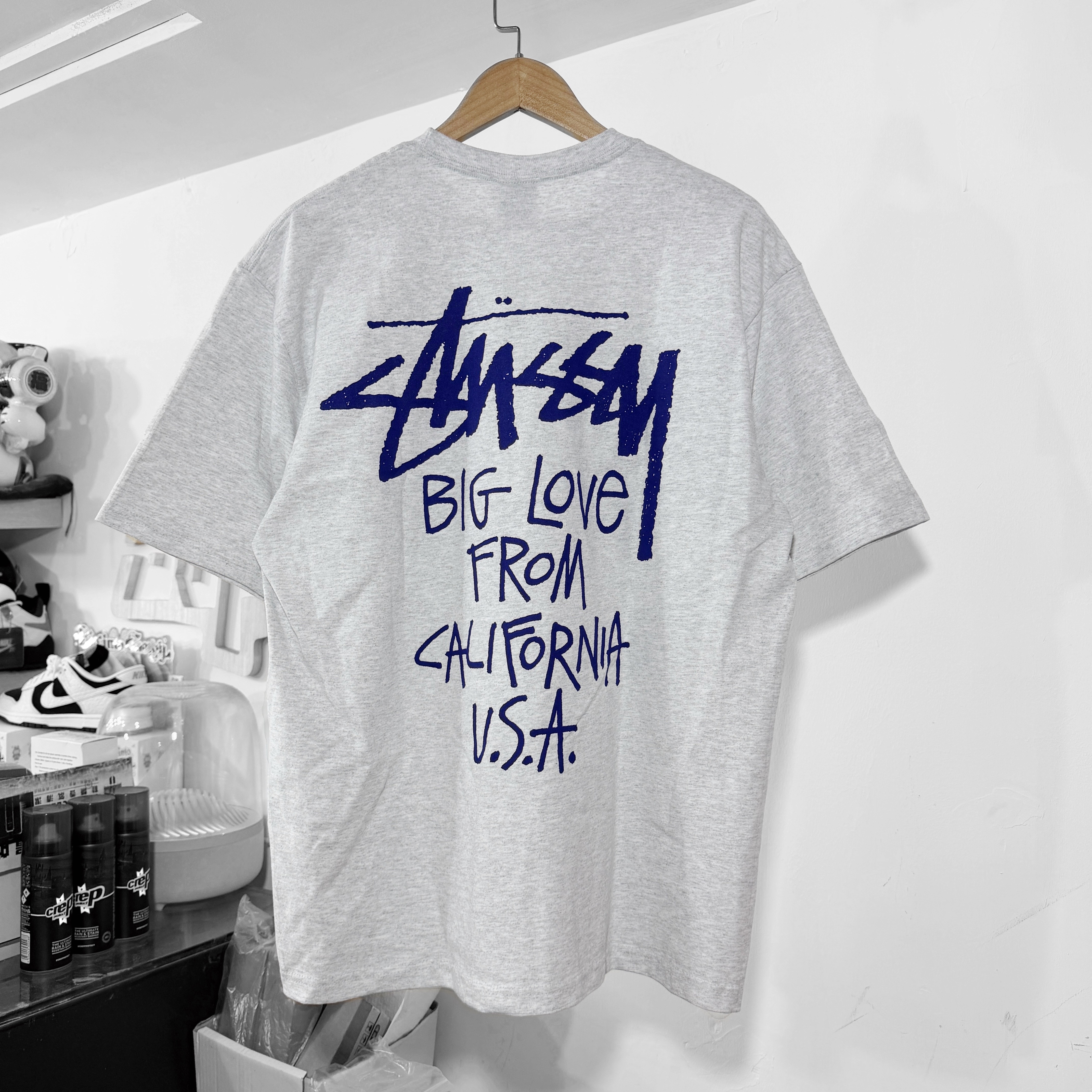 STUSSY  SS26 BIG LOVE TEE Ash Heather 灰色