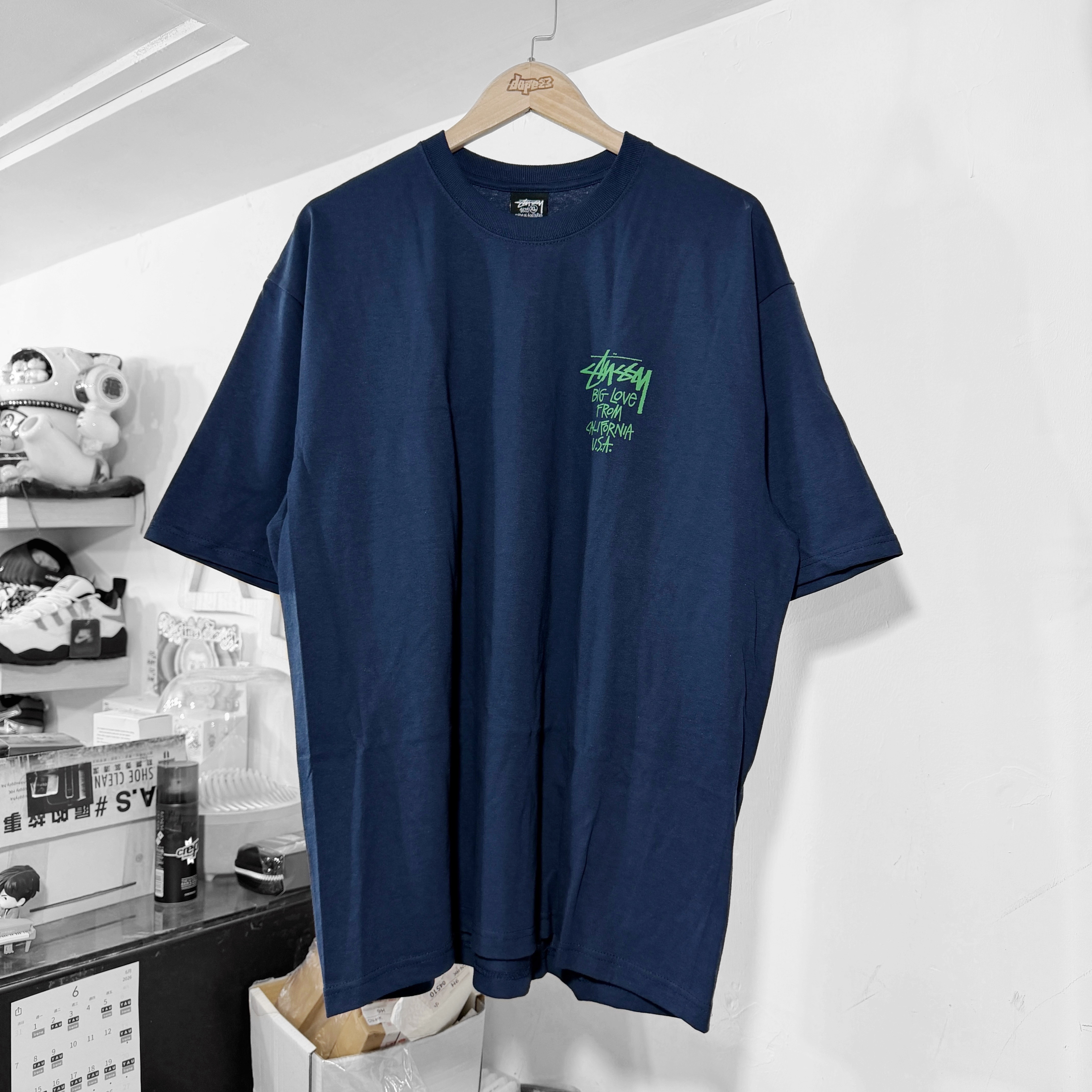 STUSSY SS26 BIG LOVE TEE NAVY 深藍