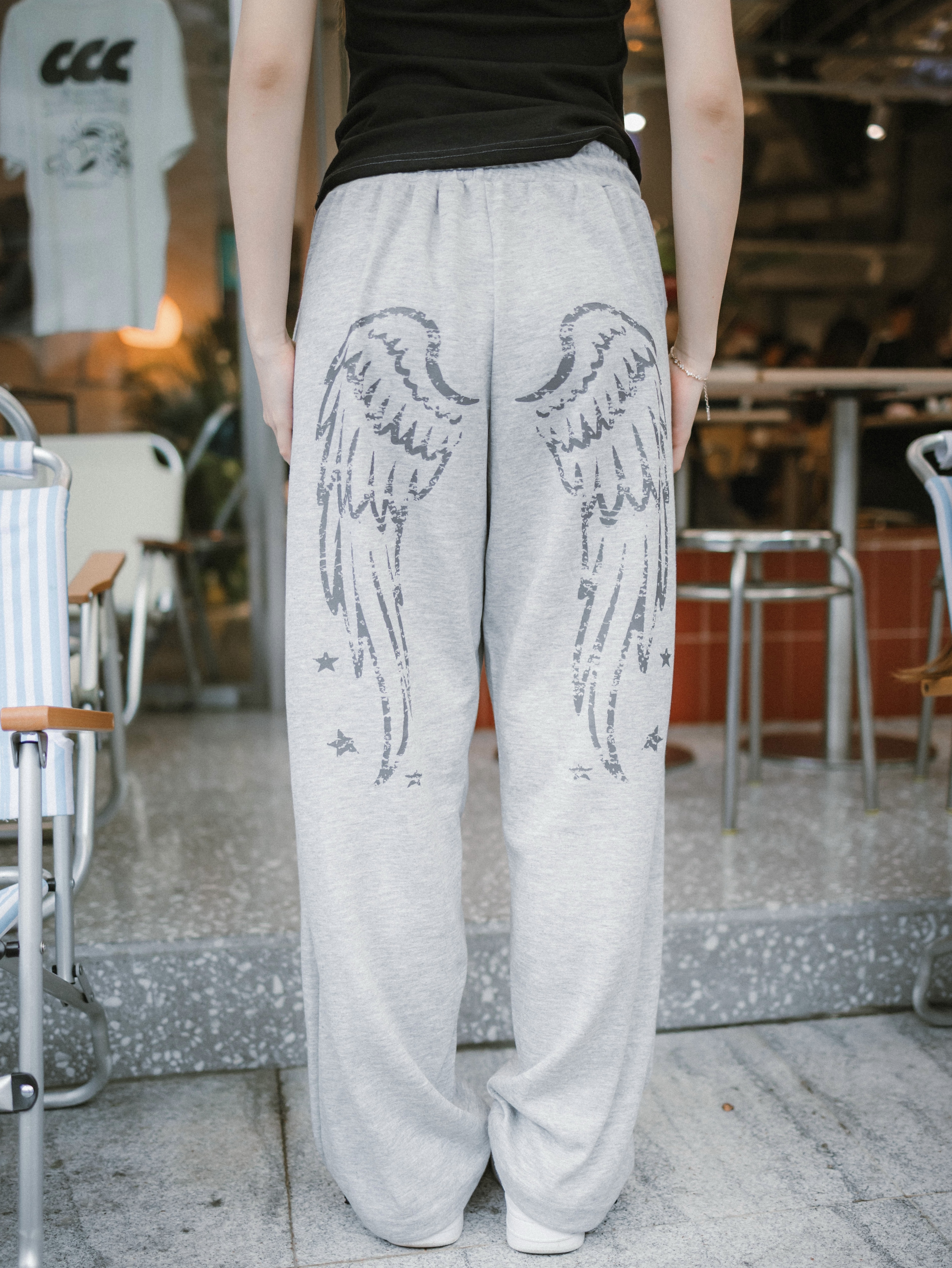 (春夏Ver.)Grey Wings Cotton Pants