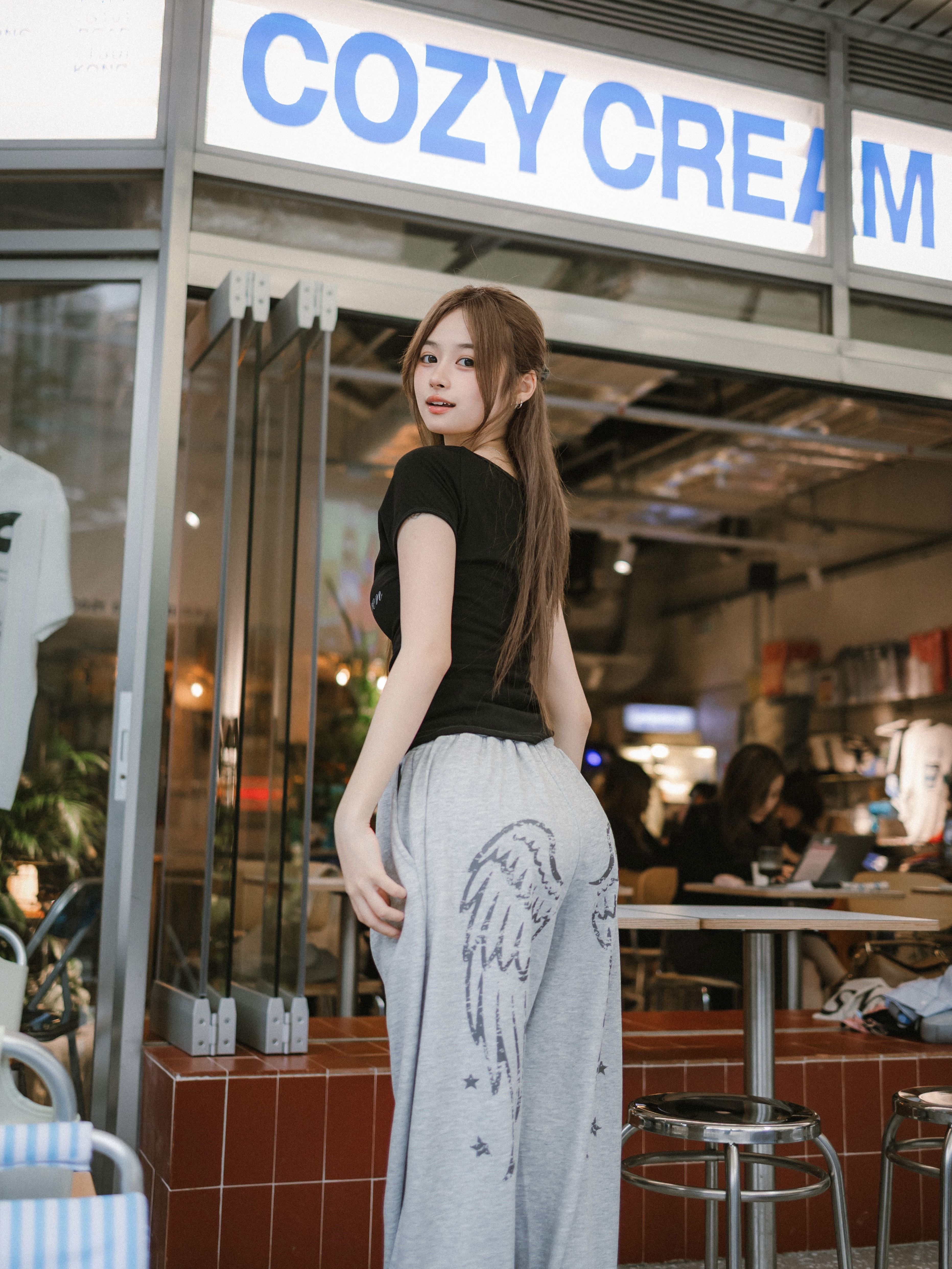 (春夏Ver.)Grey Wings Cotton Pants