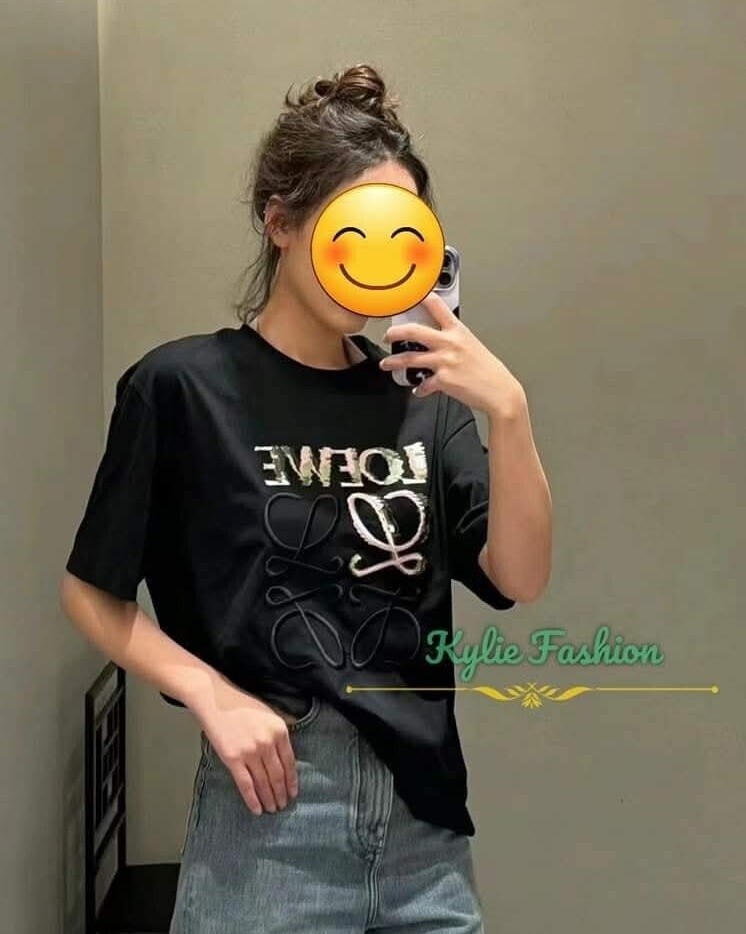 LOEWE 彩色LOGO 立體刺繡 Tee