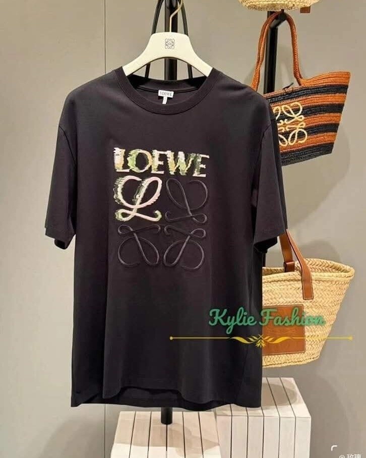 LOEWE 彩色LOGO 立體刺繡 Tee