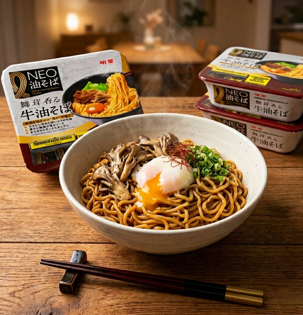 【乾貨】明星×TOMORROW NEVER NOODLES監修 NEO 舞茸香牛油撈麵 2盒