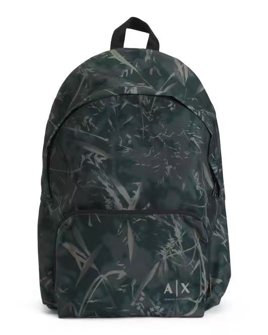 【預購】ARMANI EXCHANGE H060402 迷彩雙肩背包（黑色）