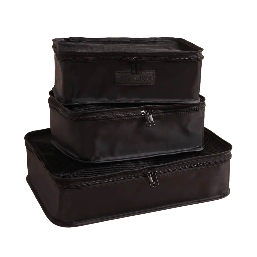 【la Vie en Rose】Travel Packing Cubes  黑
