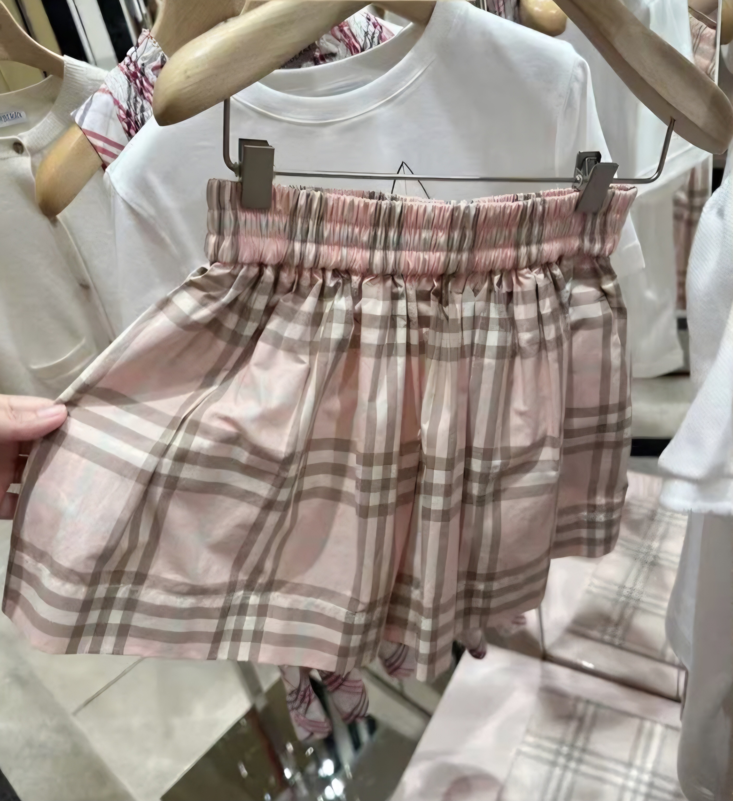BBR Kids 經典 淡粉色格子 短褲