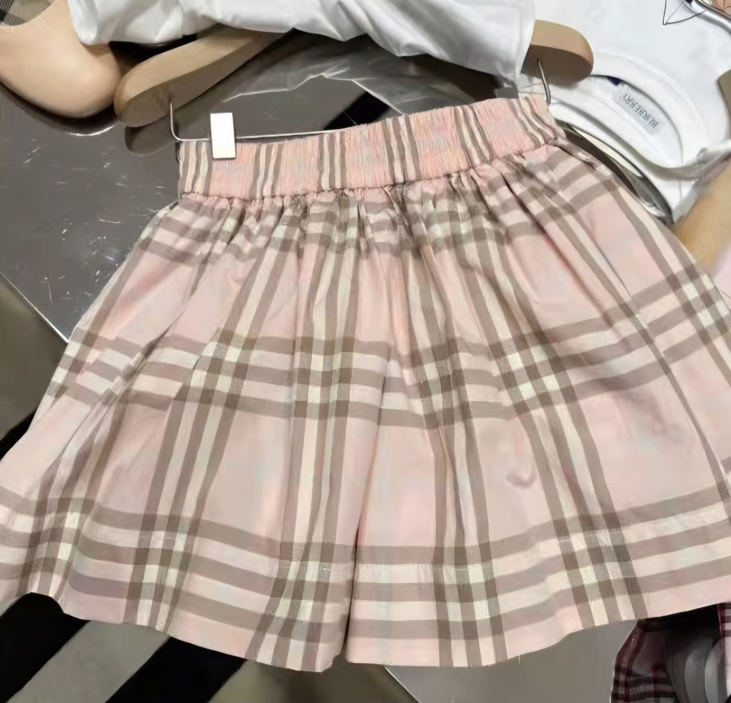 BBR Kids 經典 淡粉色格子 短褲