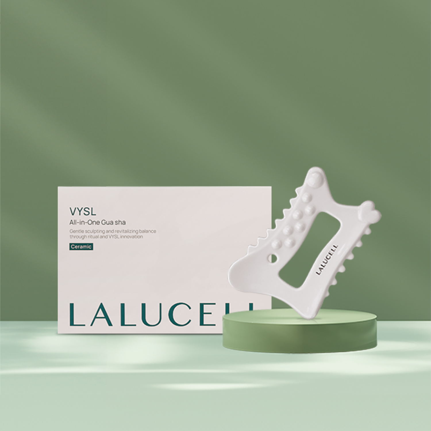 預訂6月下旬到【LALUCELL VYSL 多功能白土陶瓷刮痧板】