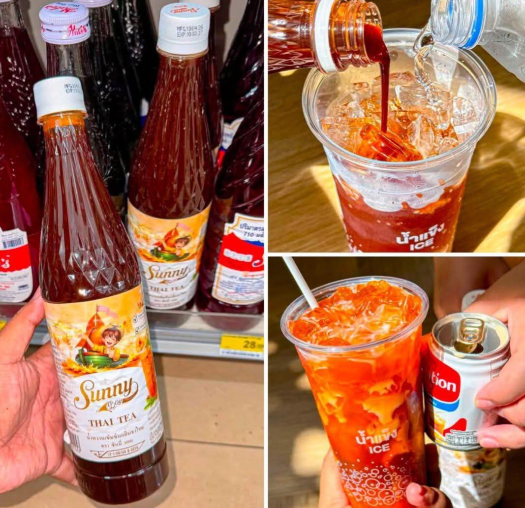W21714 🇹🇭 泰國7-11爆紅新品｜泰奶控必囤！🧋🔥 #泰奶濃縮糖漿710ml 🔥(2支/套)