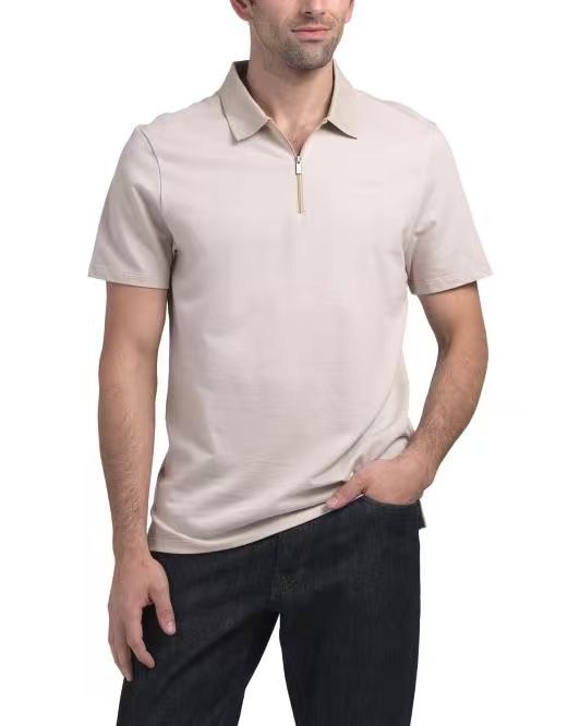 【預購】CALVIN KLEIN H060421 拉鍊領短袖 Polo 衫