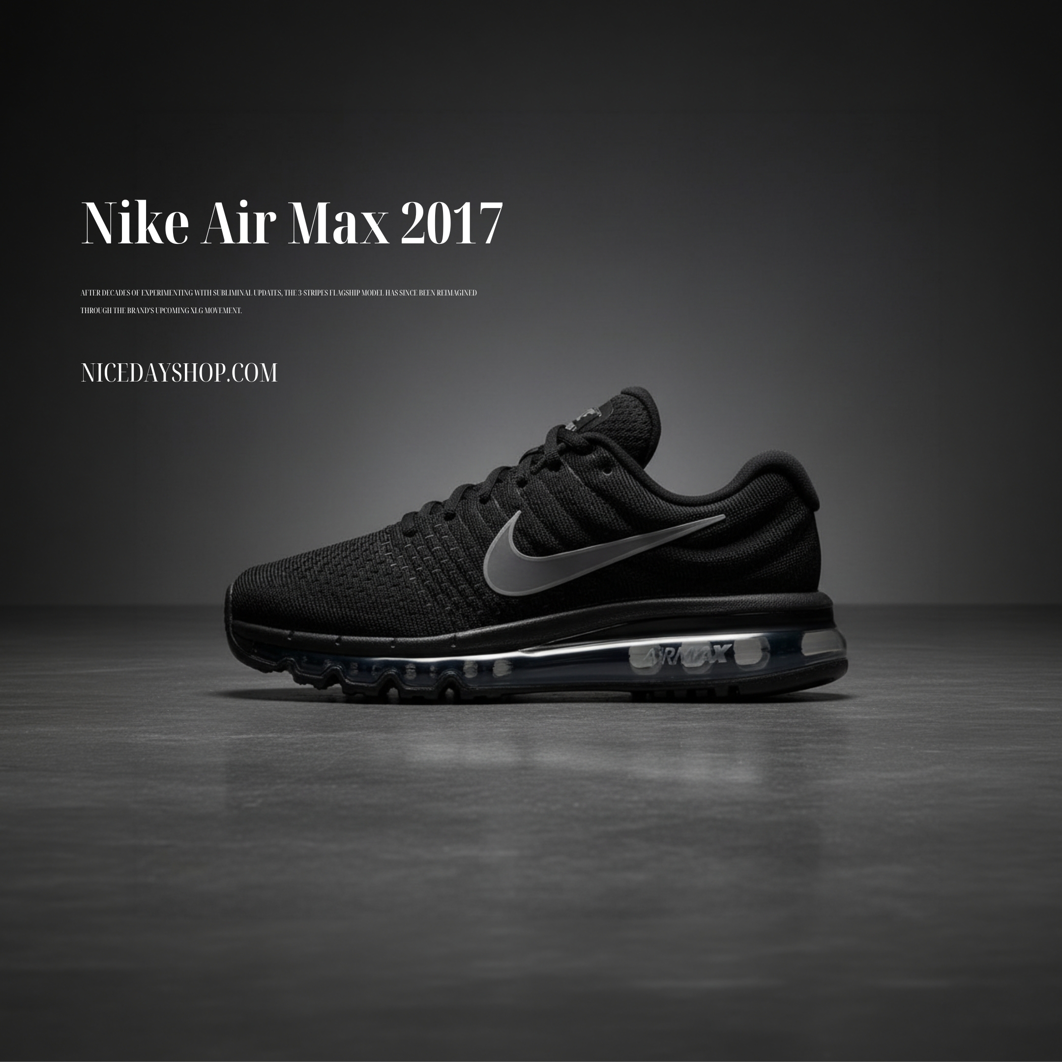 NICEDAY 代購 Nike Air Max 2017 黑 全黑 黑魂 氣墊 運動 經典 849559-001