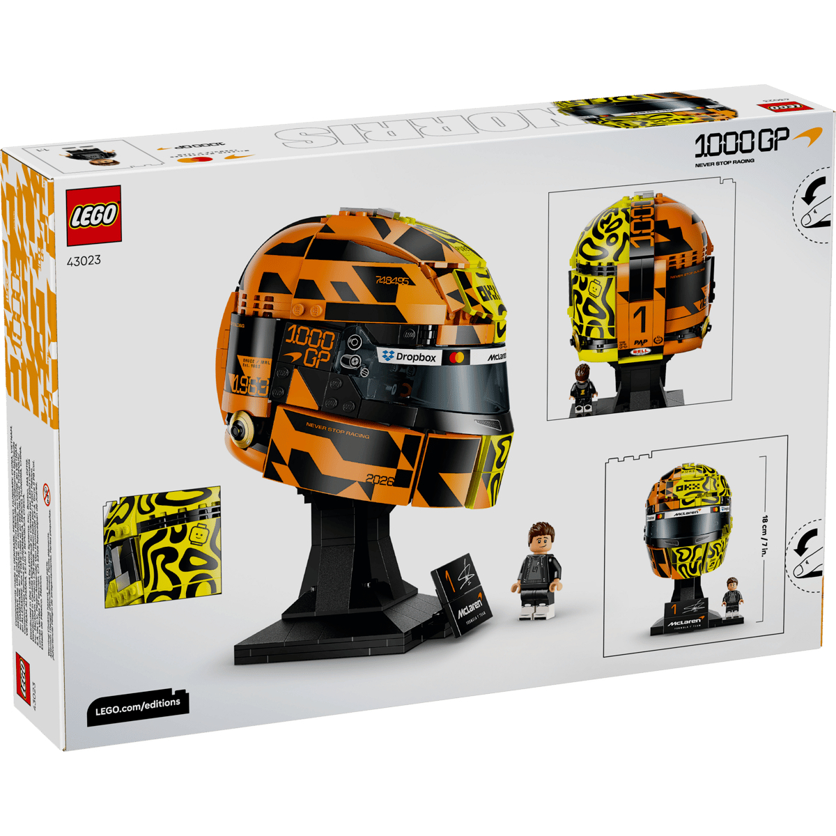 LEGO 43023 McLaren Mastercard F1® Team Lando Norris 頭盔