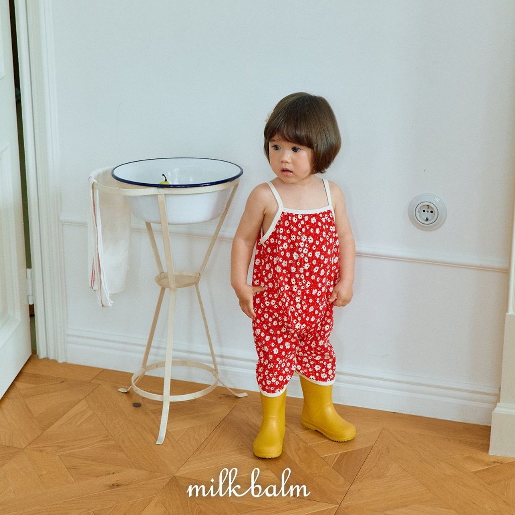 正韓夏milkbalm  嫩嬰小白花連身衣