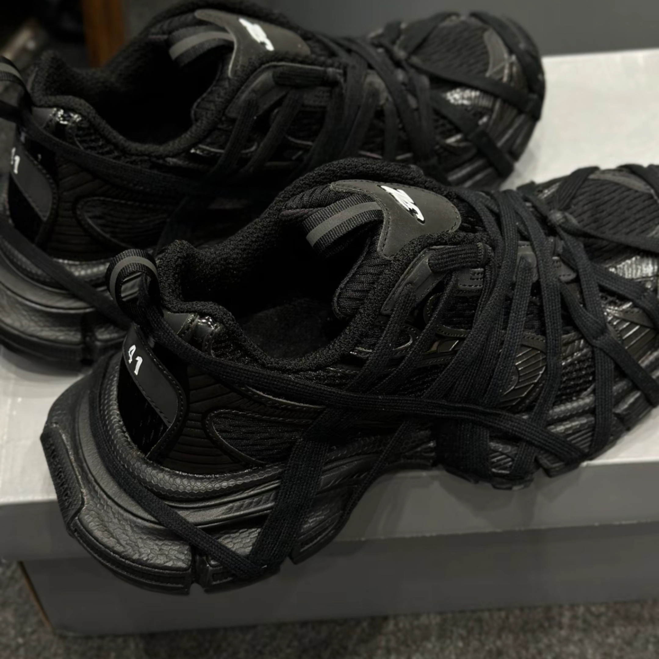 NICEDAY 代購 Balenciaga 3XL Black 巴黎世家 做舊 黑 黑色 復古 厚底 增高 老爹 734734W3XL11010