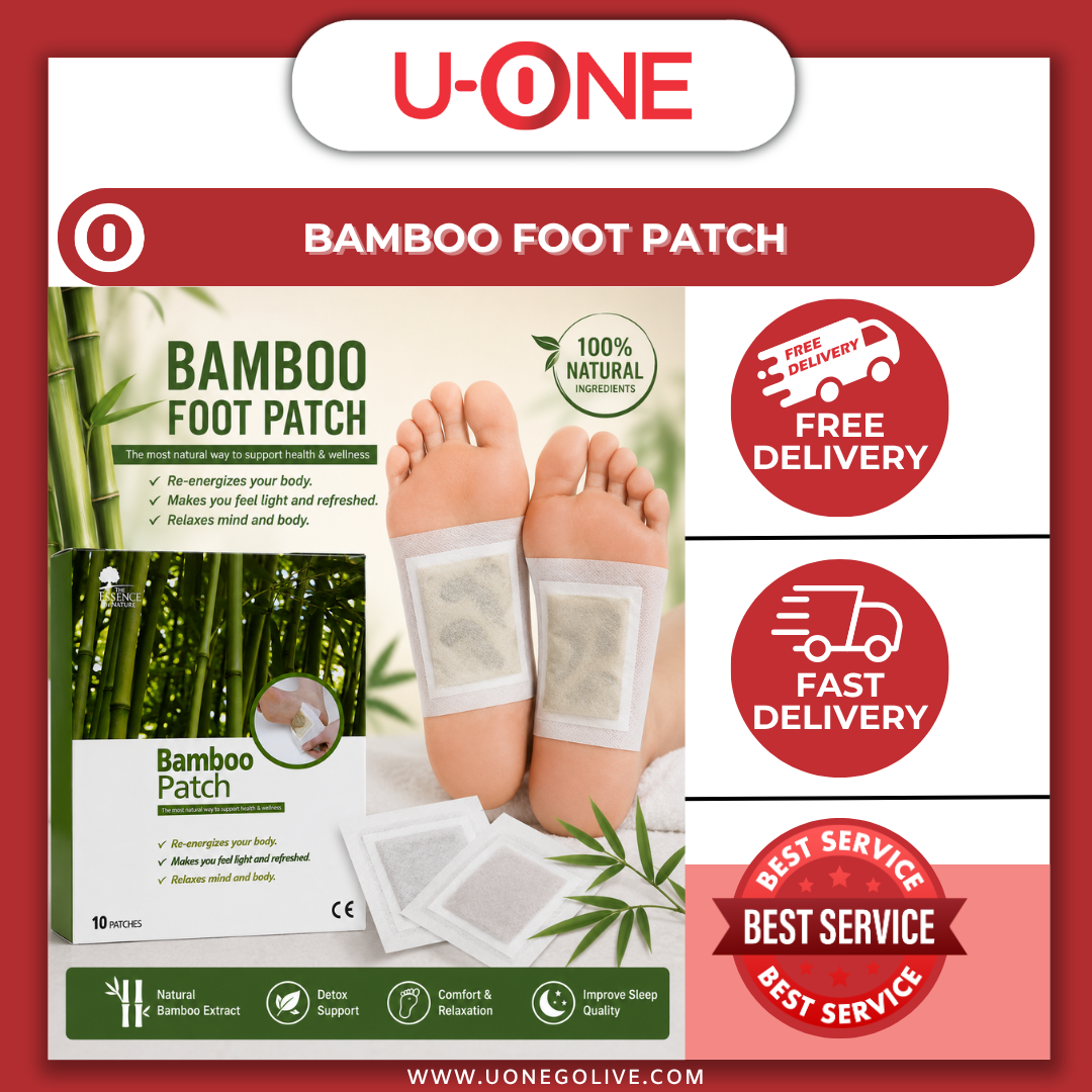 U-ONE | Korea | The Essence Of Nature | Bamboo Foot Patch | 10 Patches