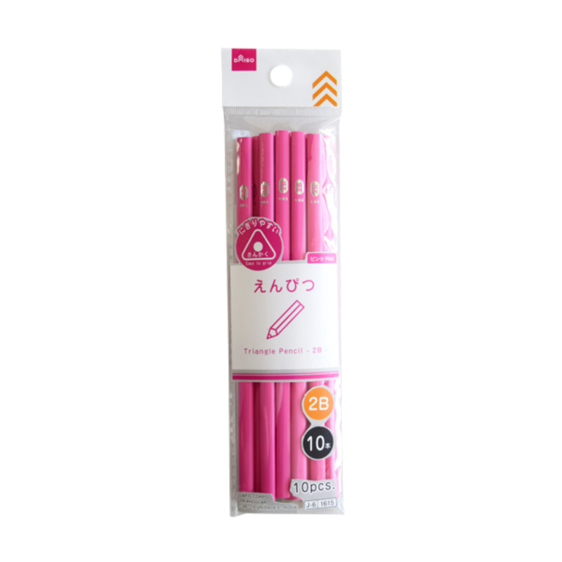 2B三角鉛筆/粉紅 10入