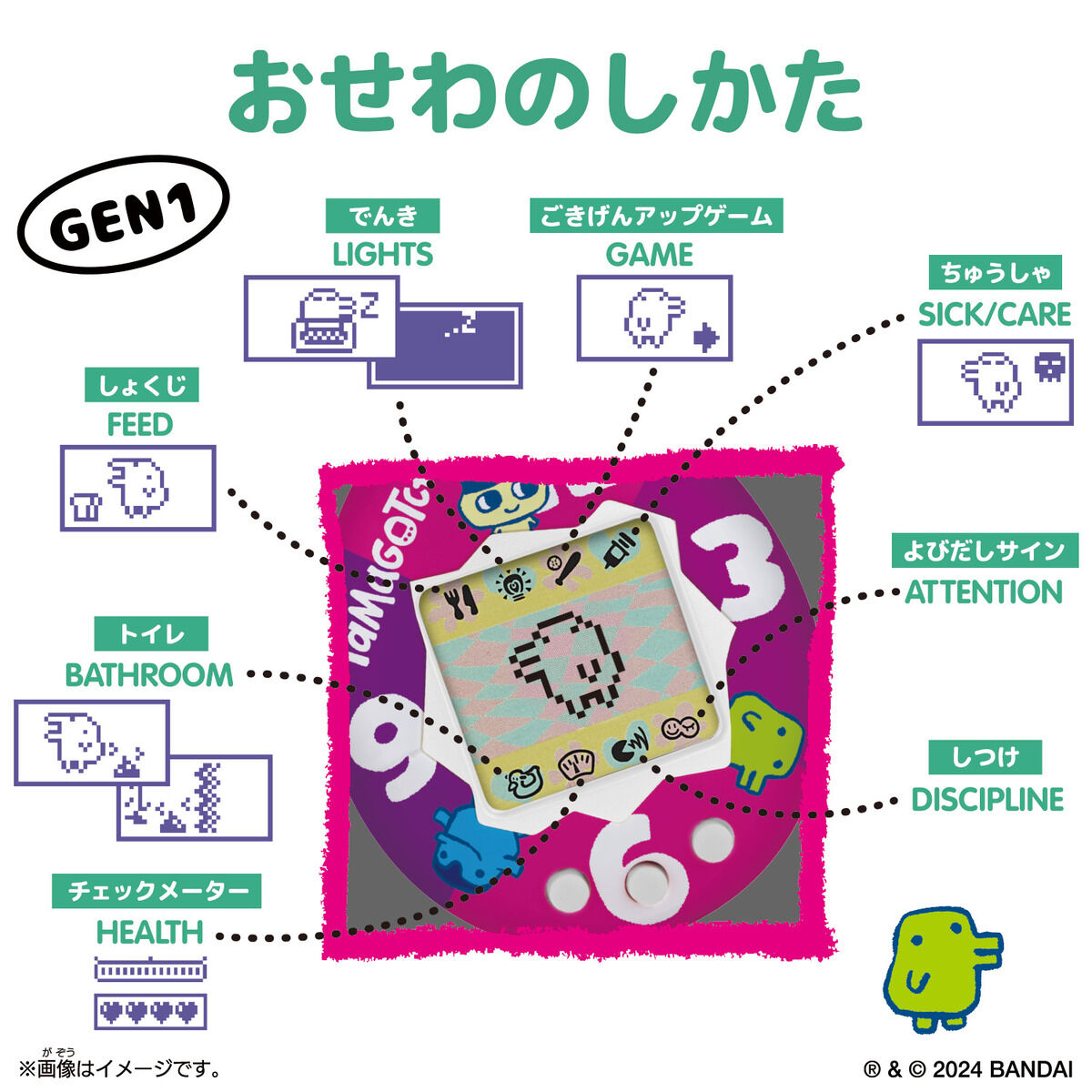 [預訂] BANDAI Tamagotchi 純真蜜糖(GEN1)