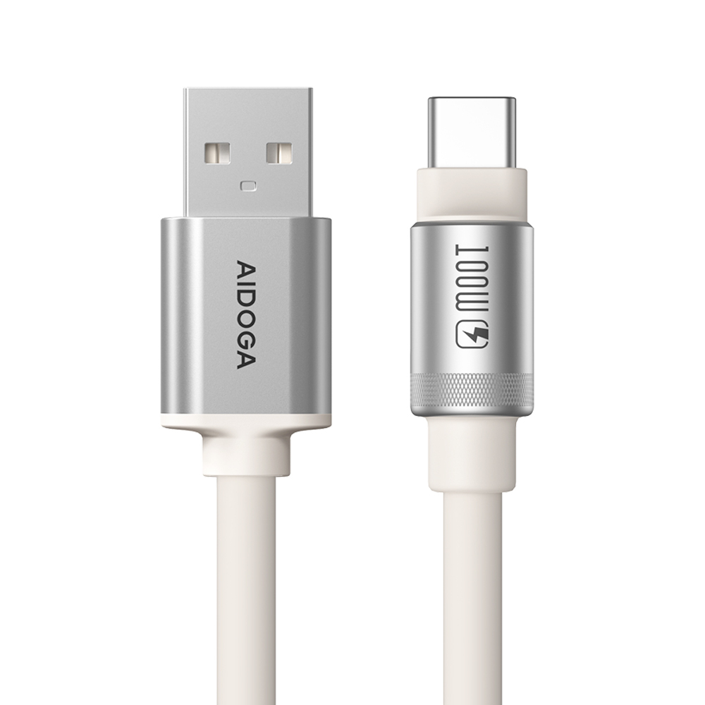 AIDOGA 艾迪伽 長線 100W Type-C快充充電線傳輸線 液態矽膠硅膠 2M 支援iPhone17/安卓/手機/平板