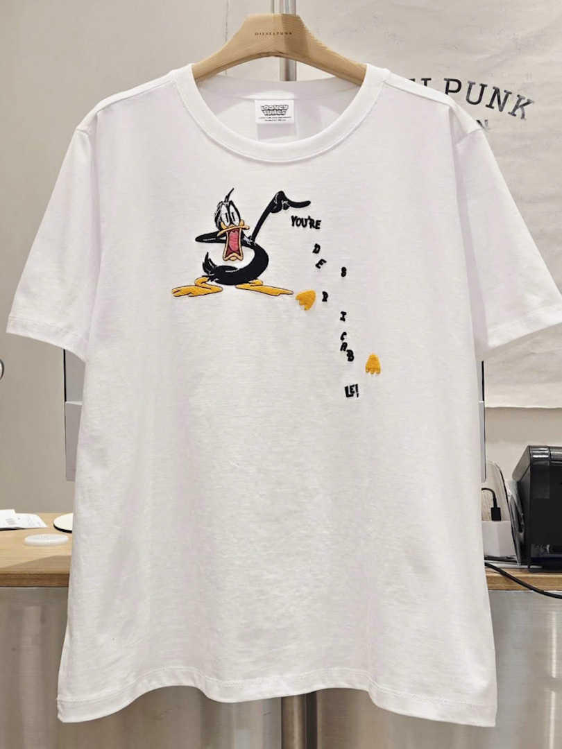 減齡百搭休閒短袖系列★趣味鴨刺繡寬鬆棉T