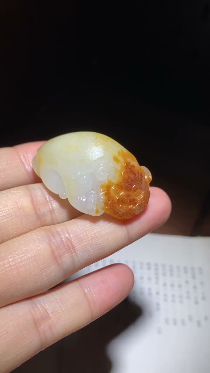 和田玉籽料老虎,天然和田玉軟玉