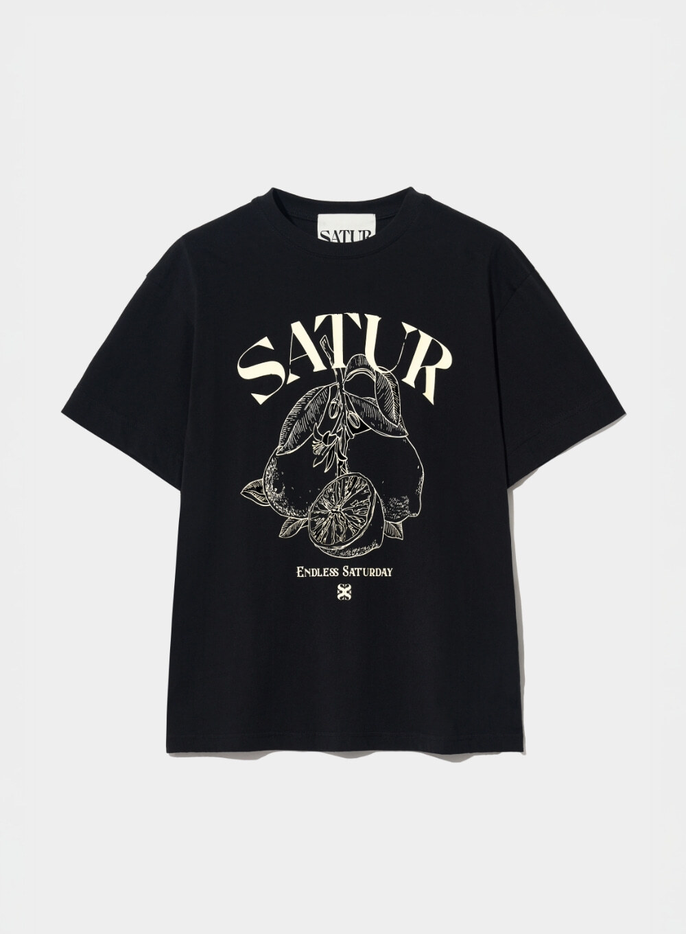 【SATUR】Capri Citron Drawing Summer Graphic T-Shirt (5 Colors)