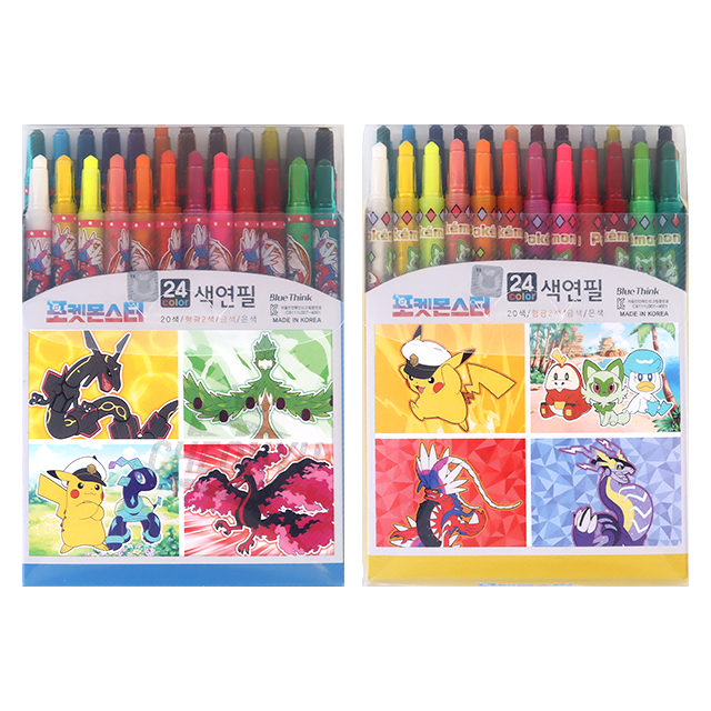 Pokemon 旋轉蠟筆 24色 包裝隨機發放