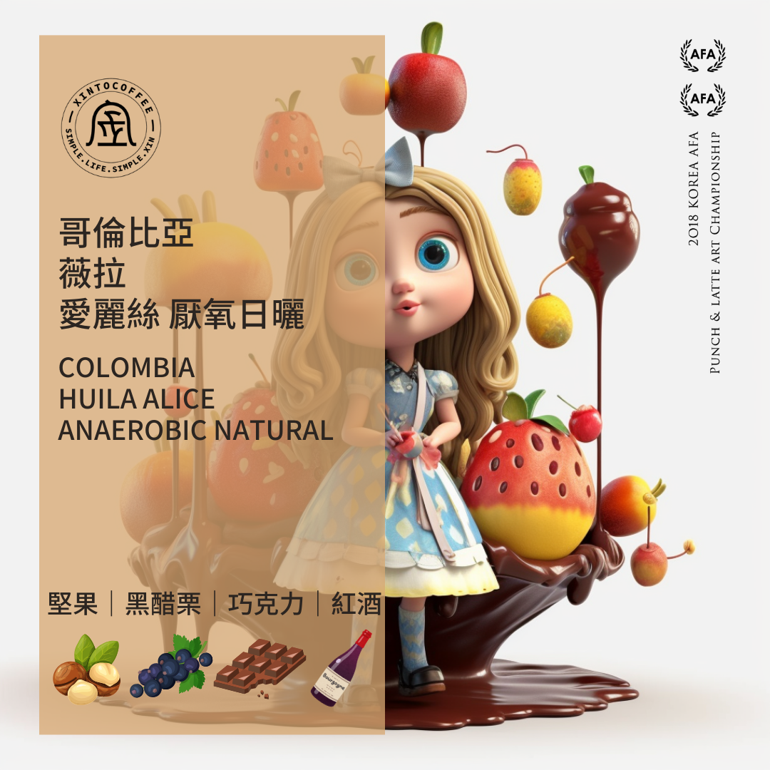 哥倫比亞 薇拉 愛麗絲 厭氧日曬  咖啡豆｜中焙・世界咖啡雙金牌｜Xinto Coffee