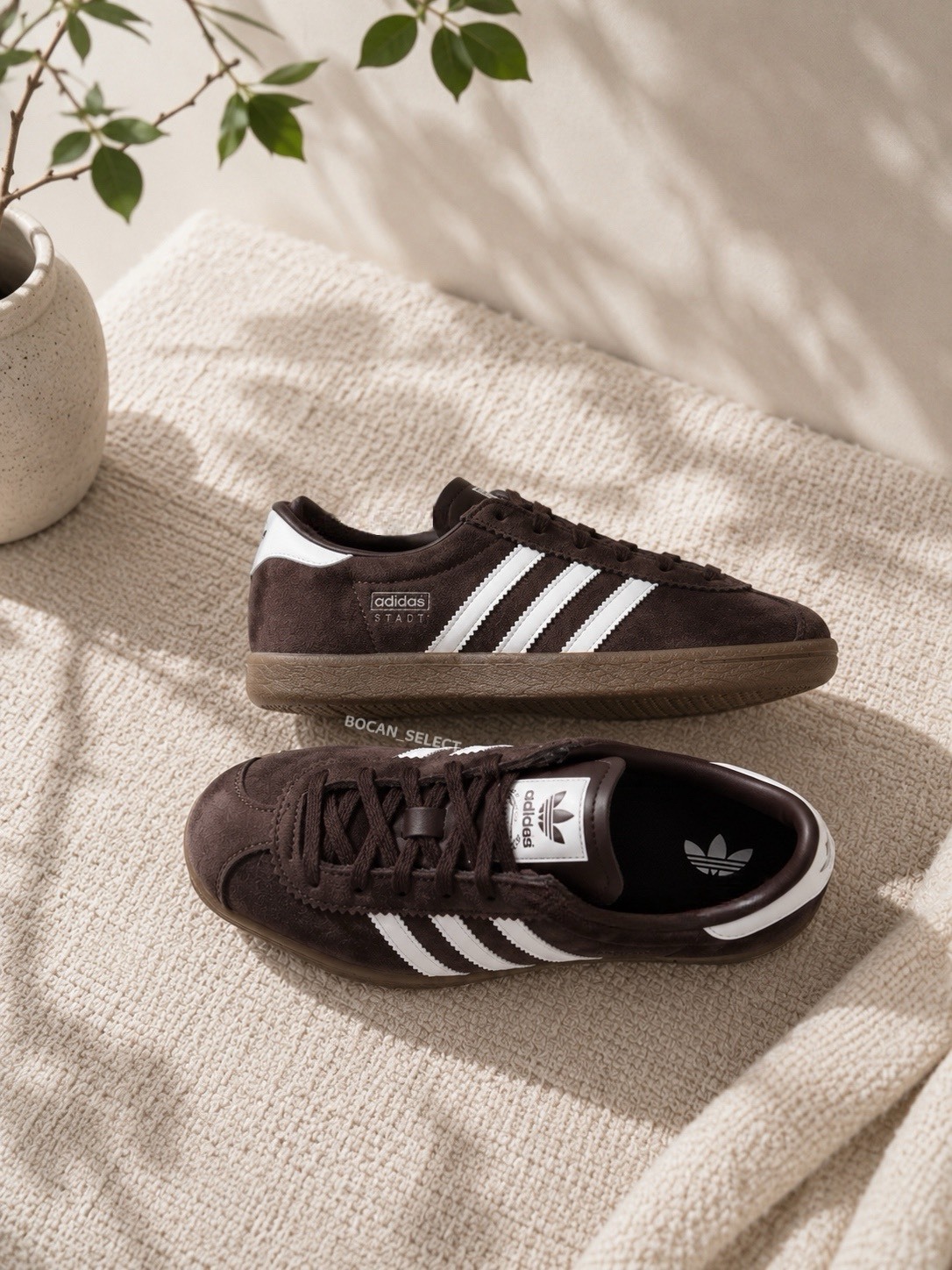 ADIDAS ORIGINALS STADT 麂皮 巧克力棕