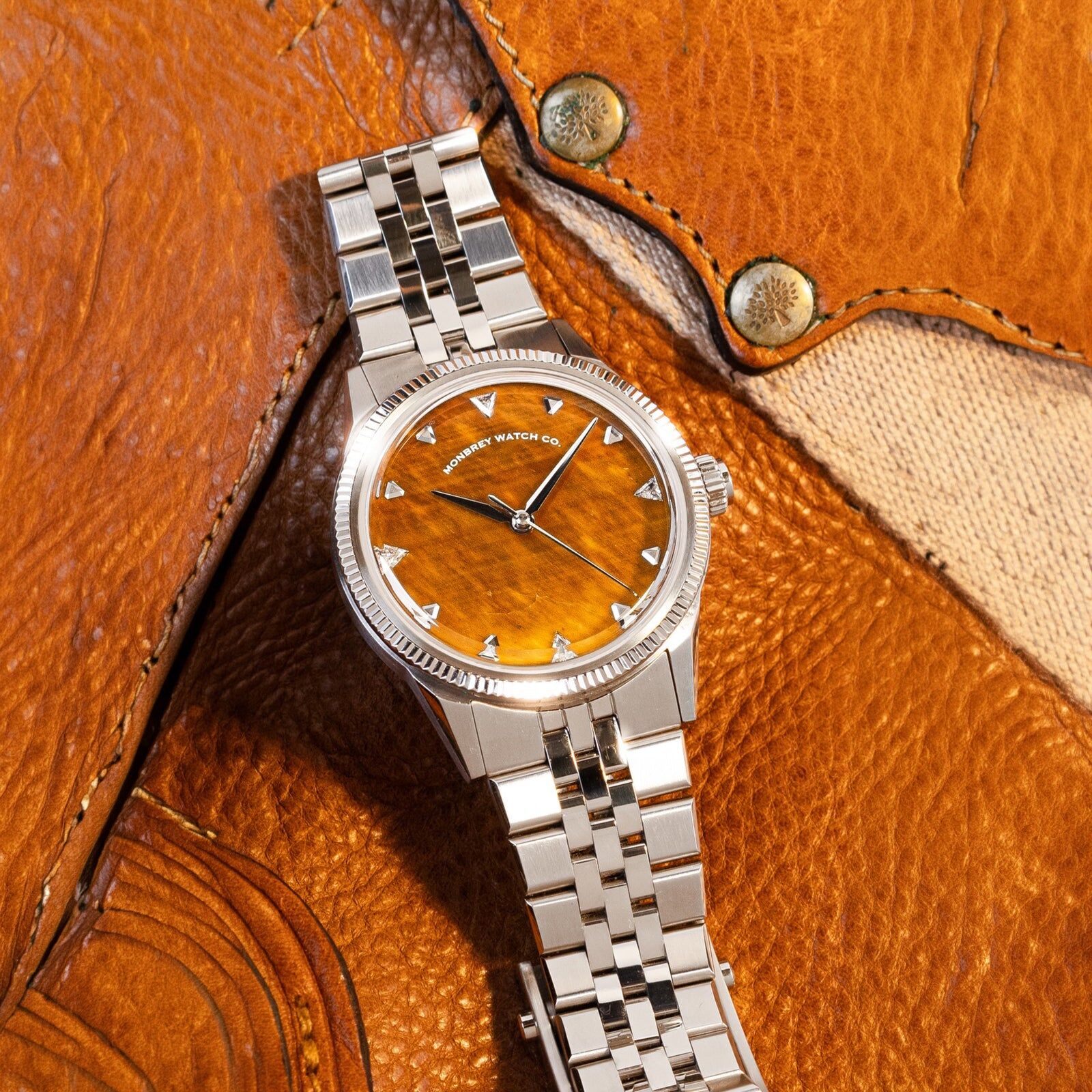 MB3 SERIES - TRINOVA - P2 - Tiger Eye Stone with Lab-grown Diamonds MB3-P2